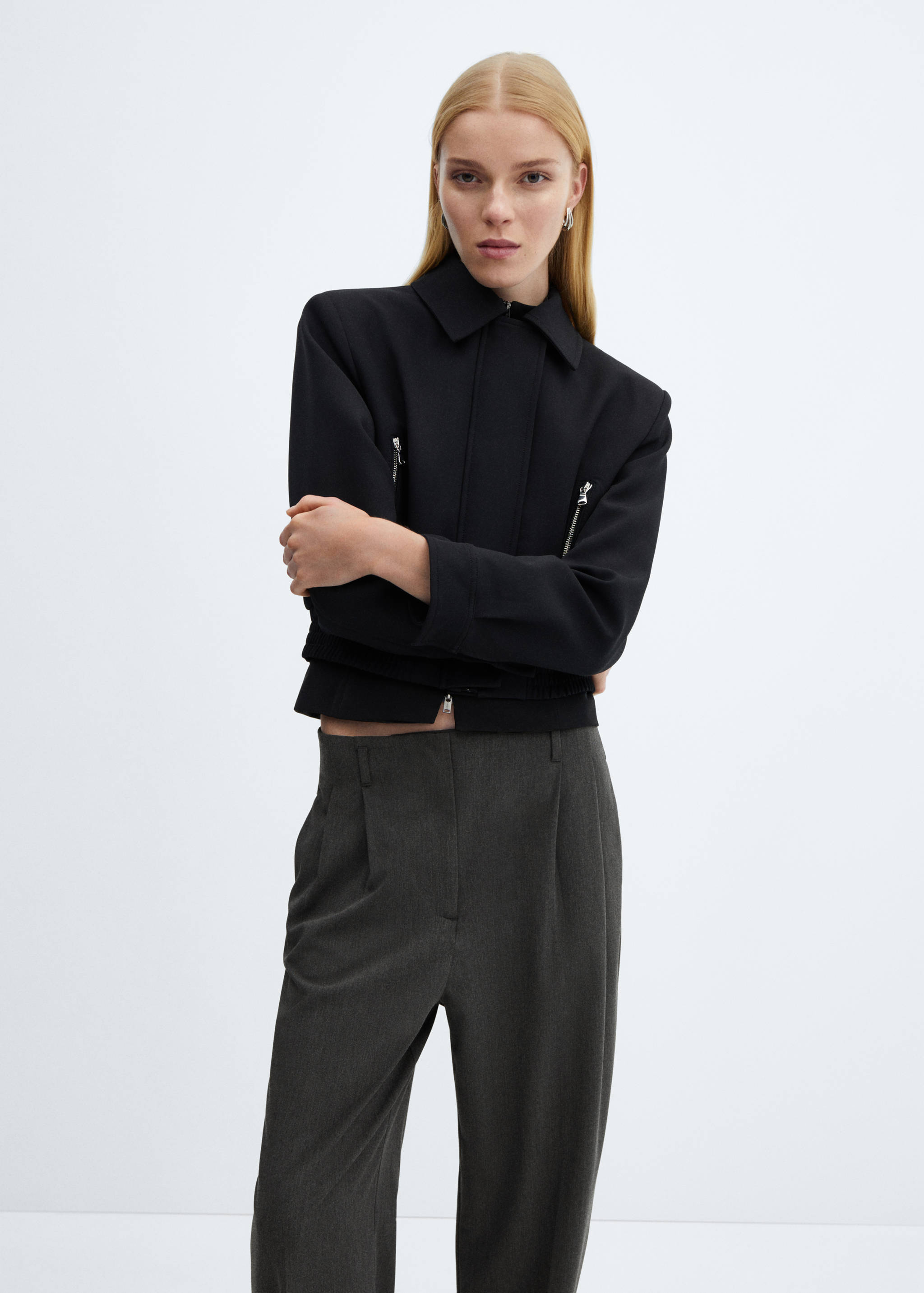 Wide leg pleated trousers - Details of the article 1