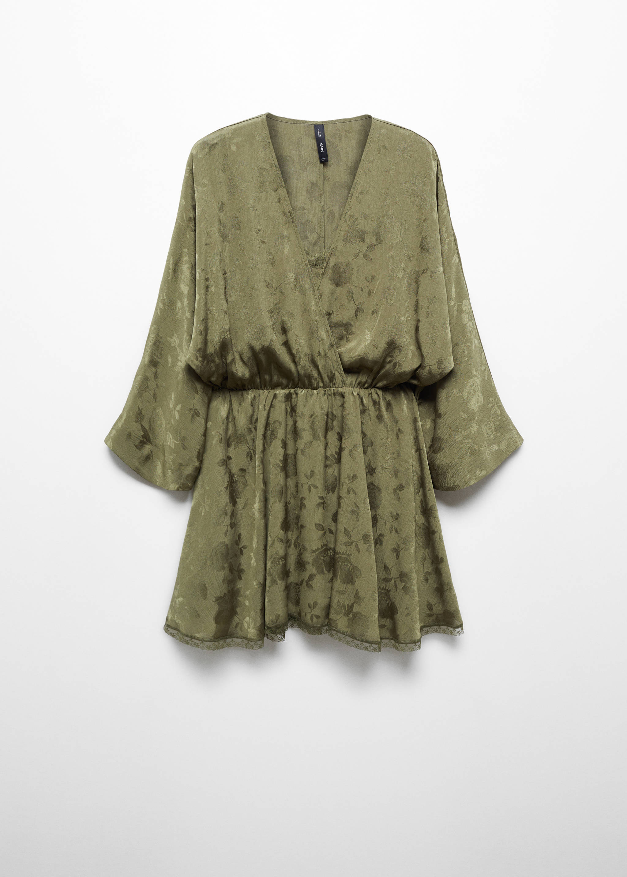 Robe jacquard fleurie satinée - Article sans modèle