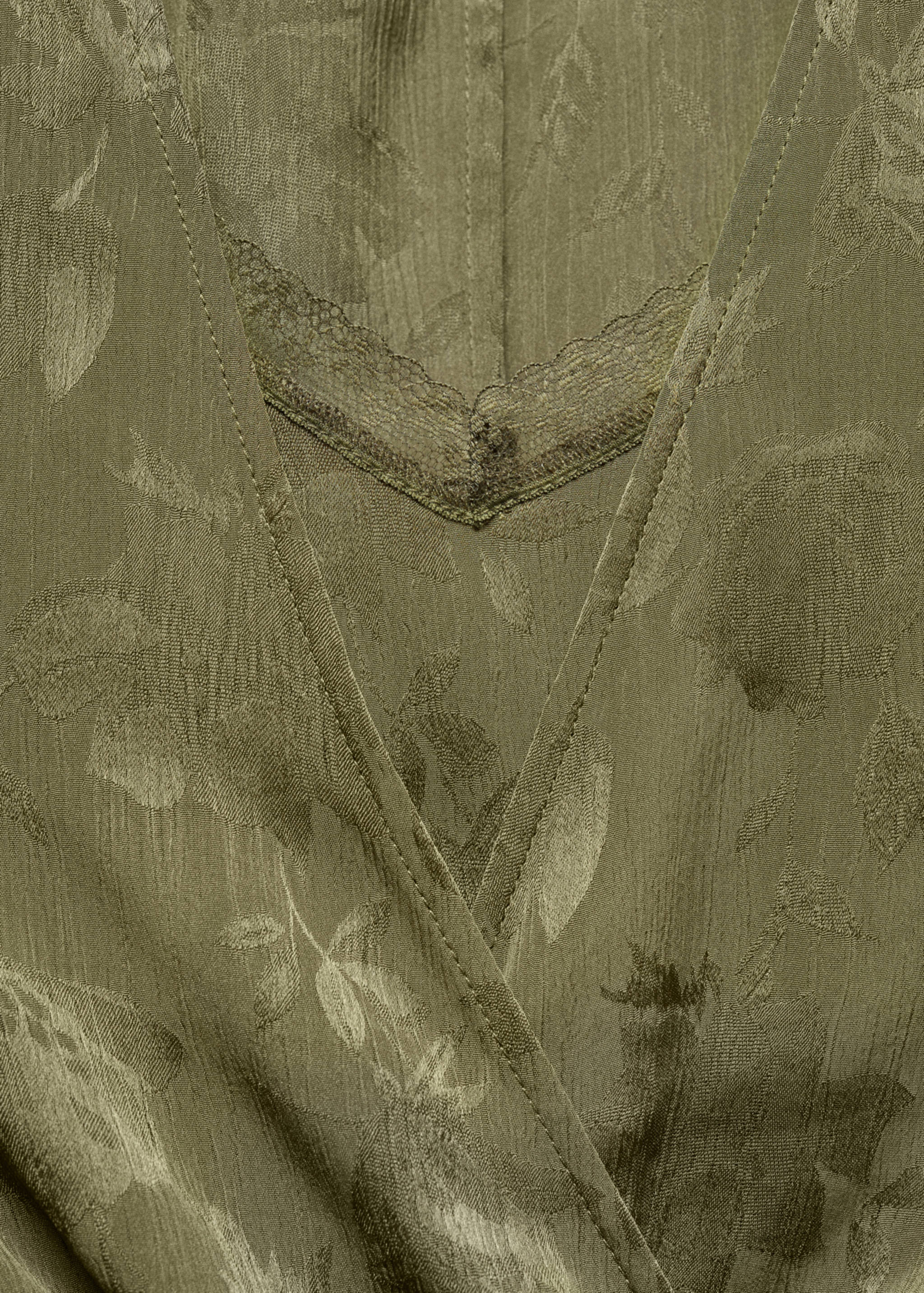 Robe jacquard fleurie satinée - Détail de l'article 8