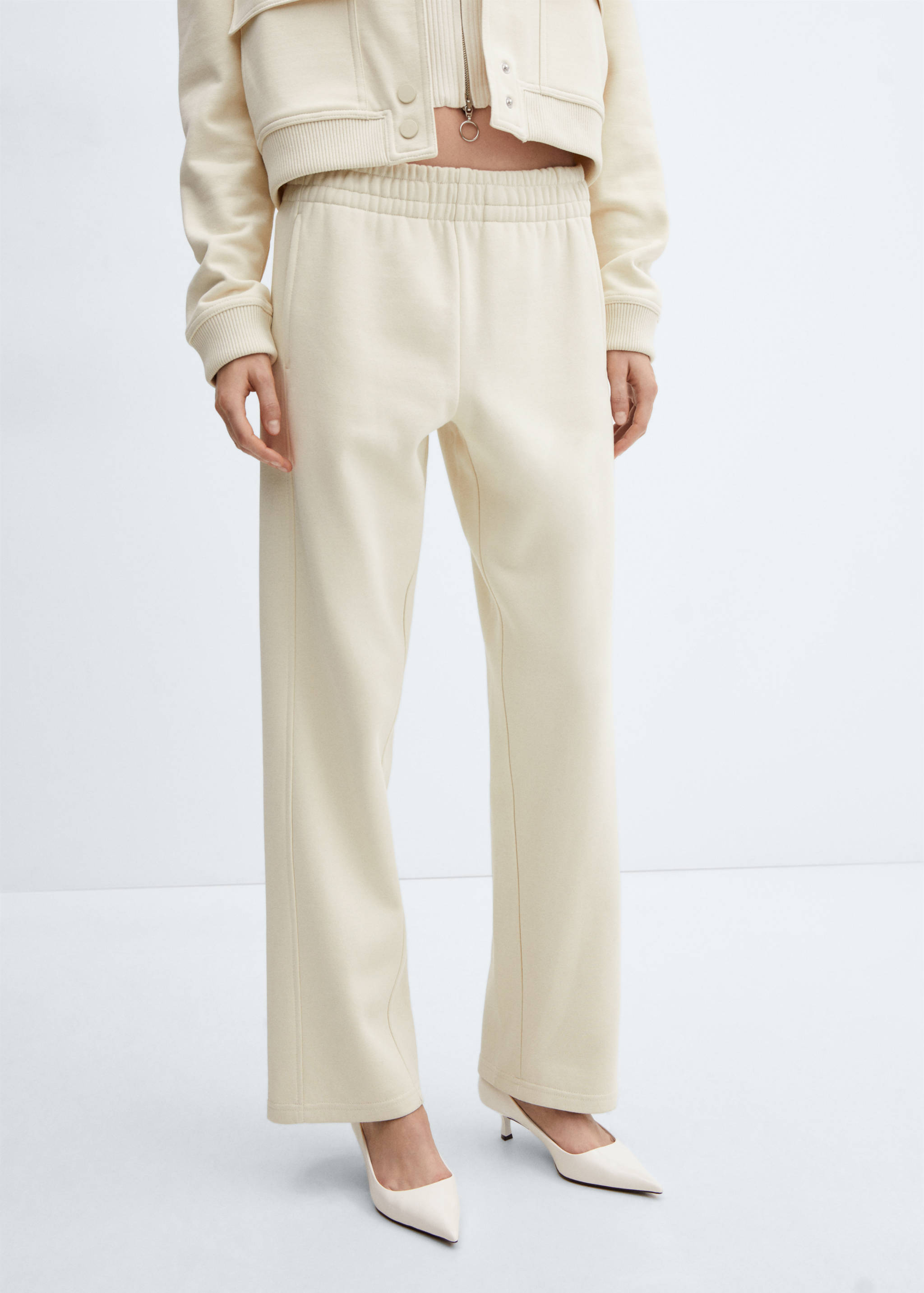 Cotton jogger-style trousers - Medium plane