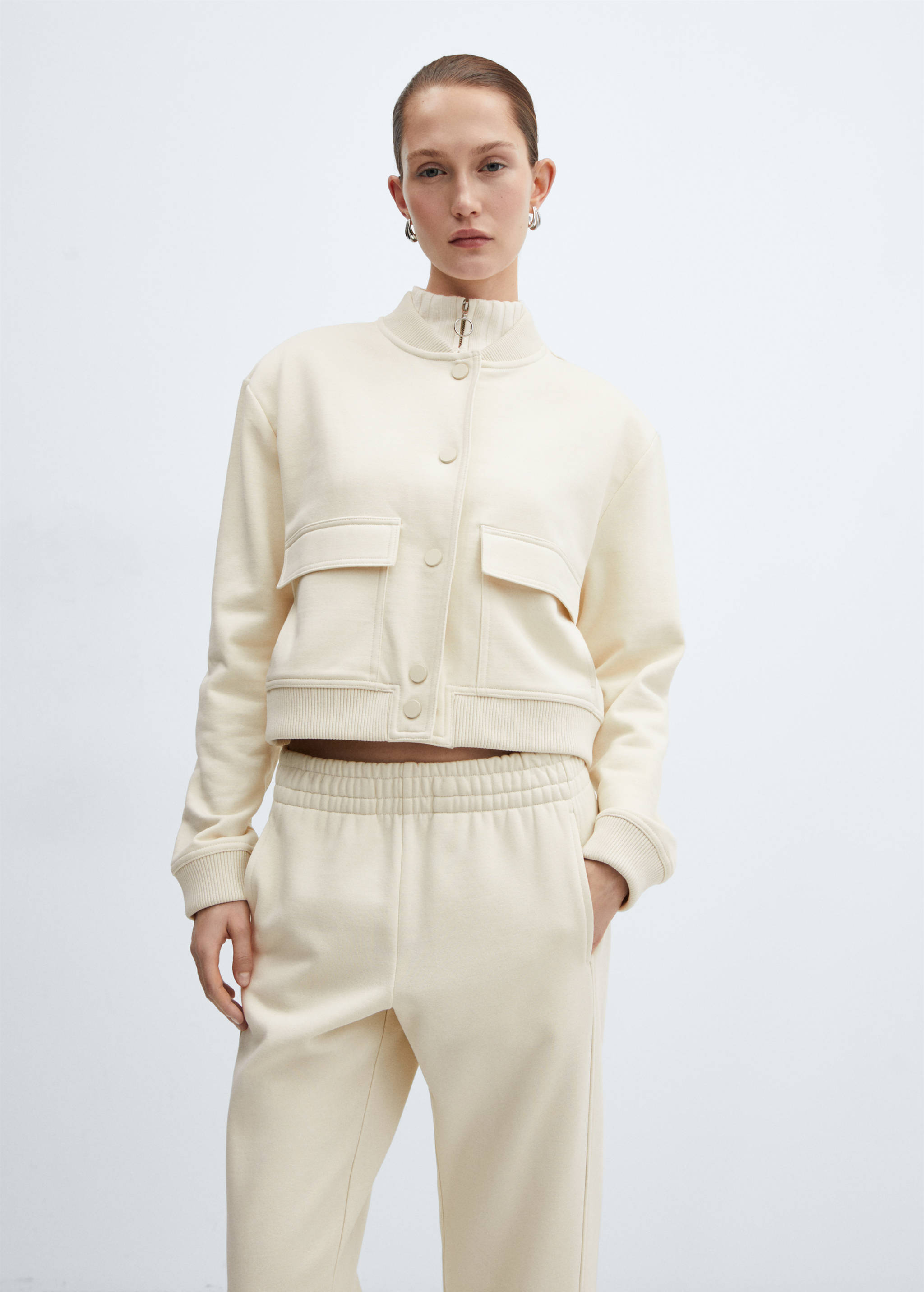 Cotton jogger-style trousers - Details of the article 1