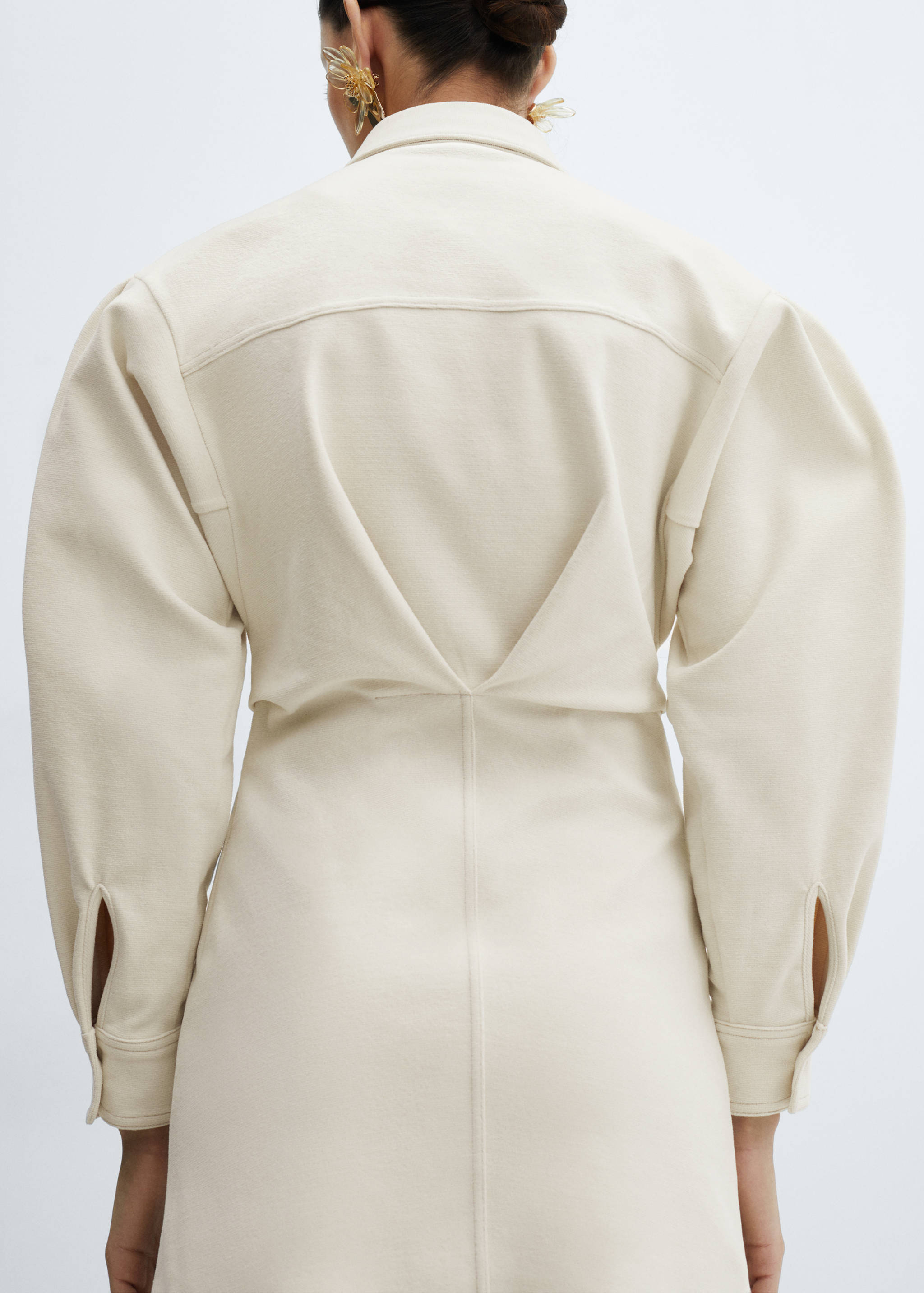 灯笼袖短款连衣裙 - null