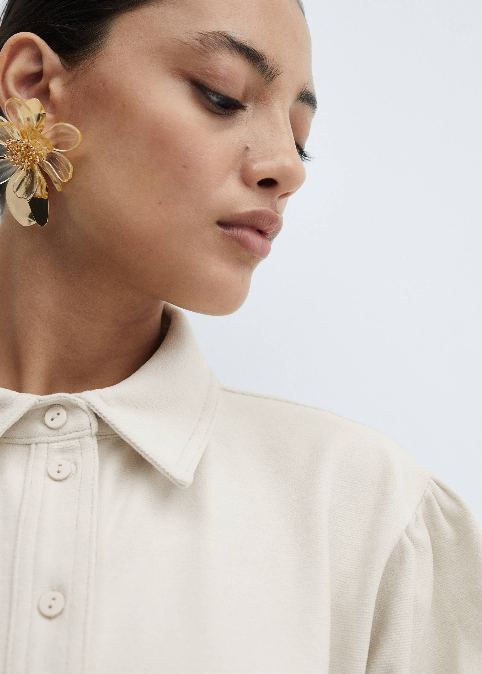 灯笼袖短款连衣裙 - null