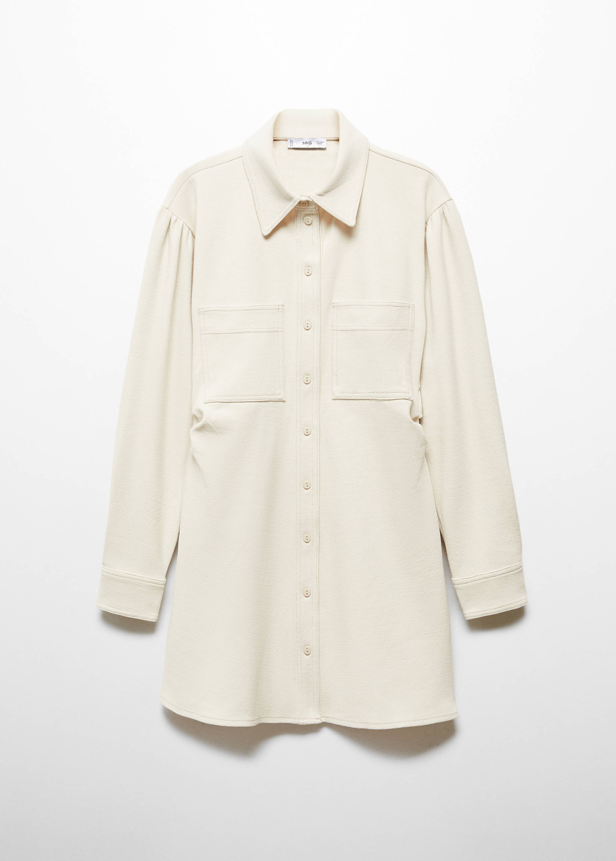 灯笼袖短款连衣裙 - null