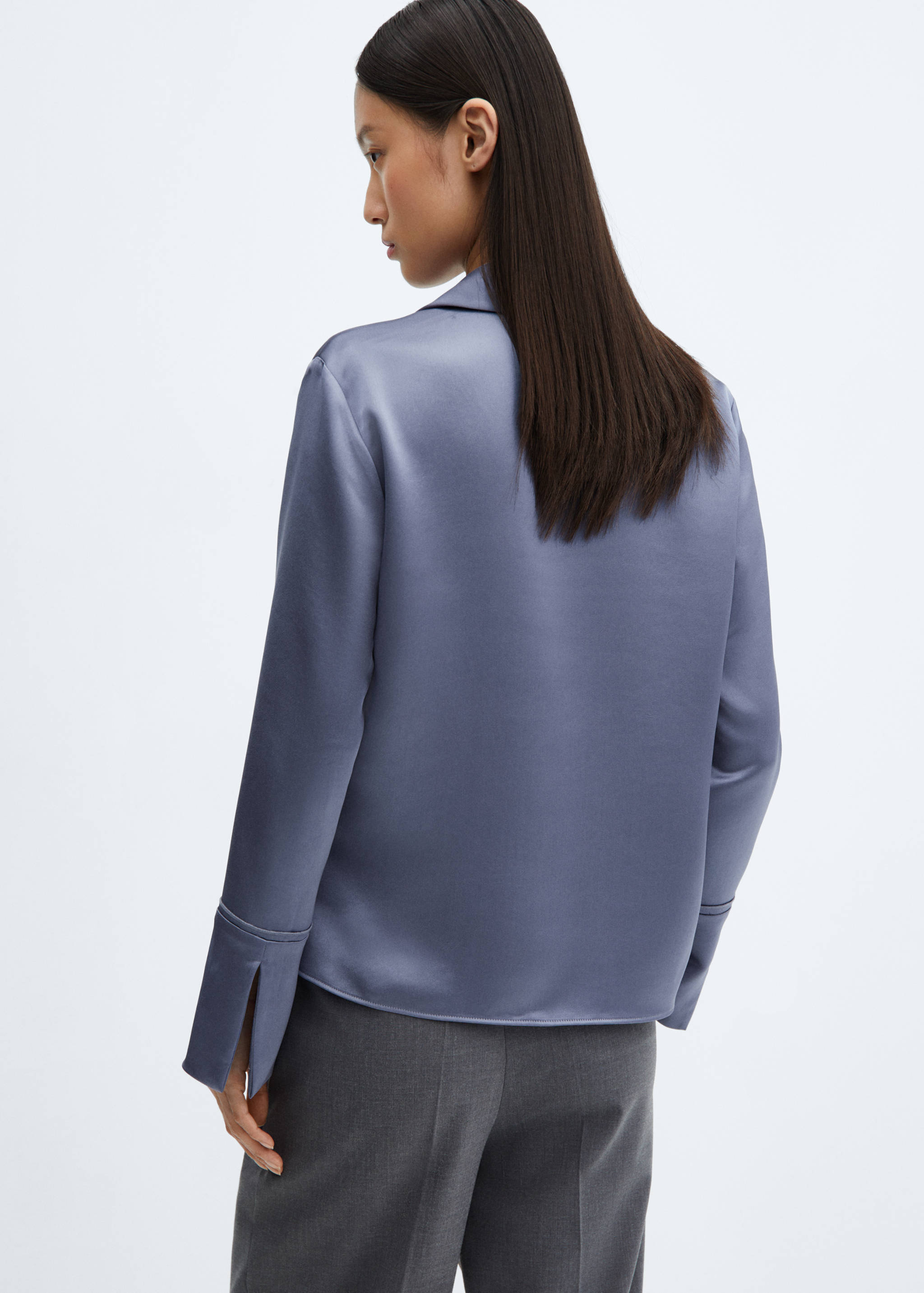 Chemise satinée boutons - Verso de l’article