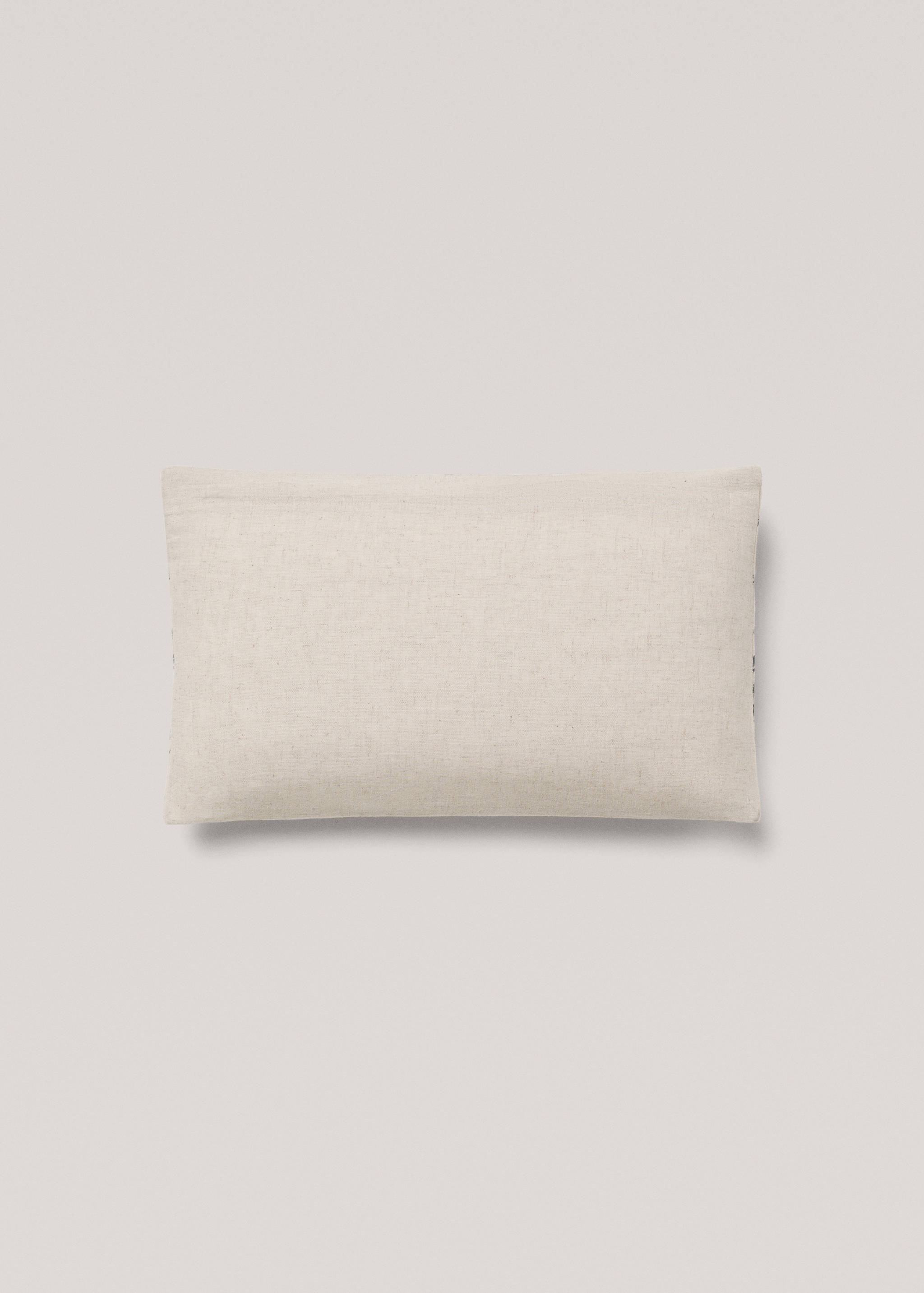 Housse de coussin coton lin fleurs 30x50 cm - Détail de l'article 1