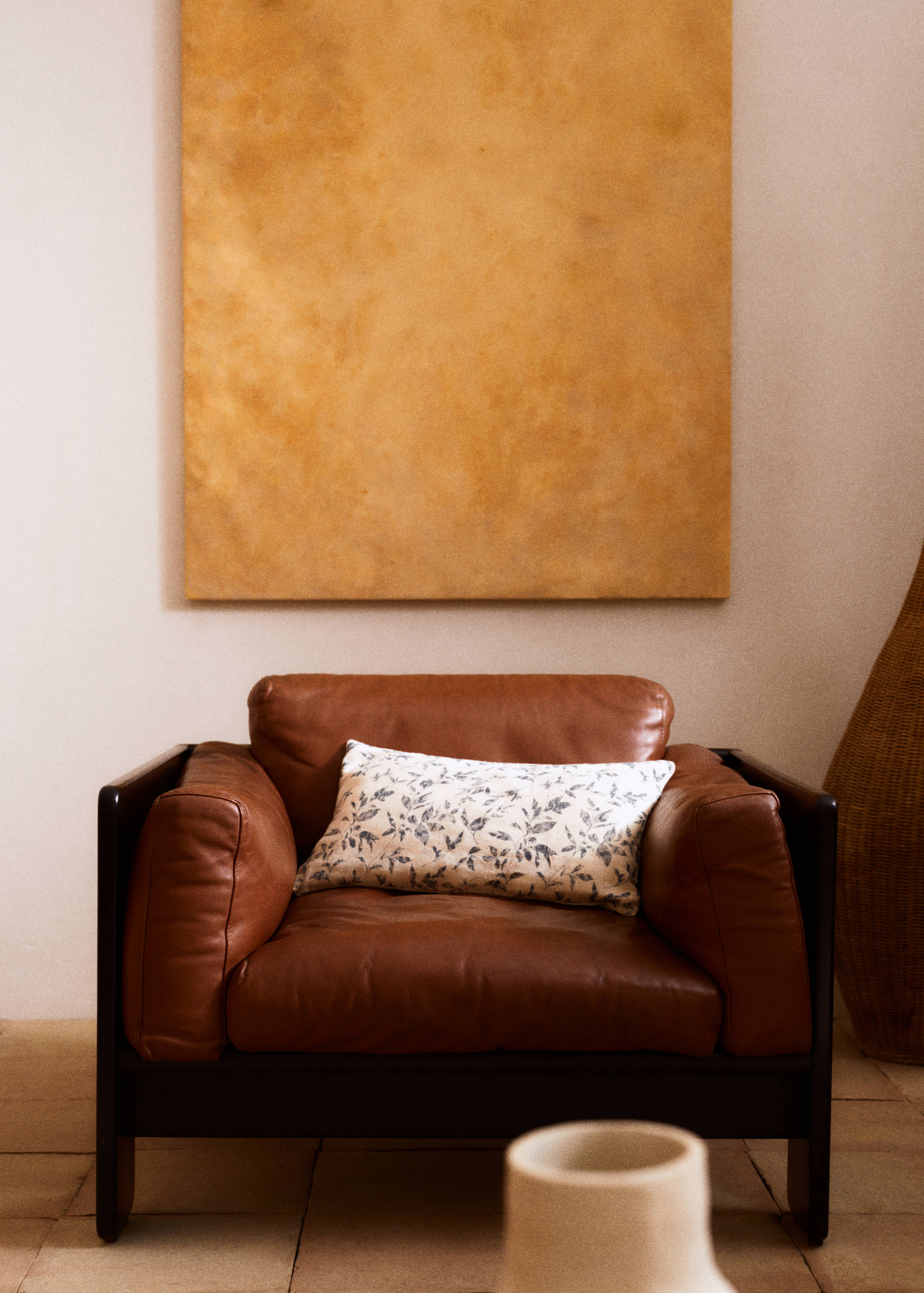 Housse de coussin coton lin fleurs 30x50 cm - Détail de l'article 6
