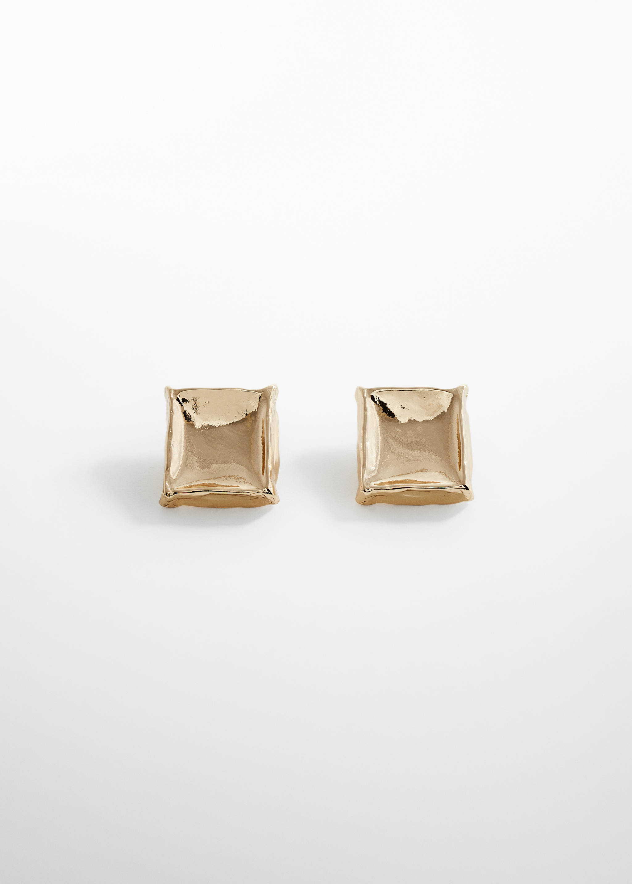 Textured square earrings - Article without model
