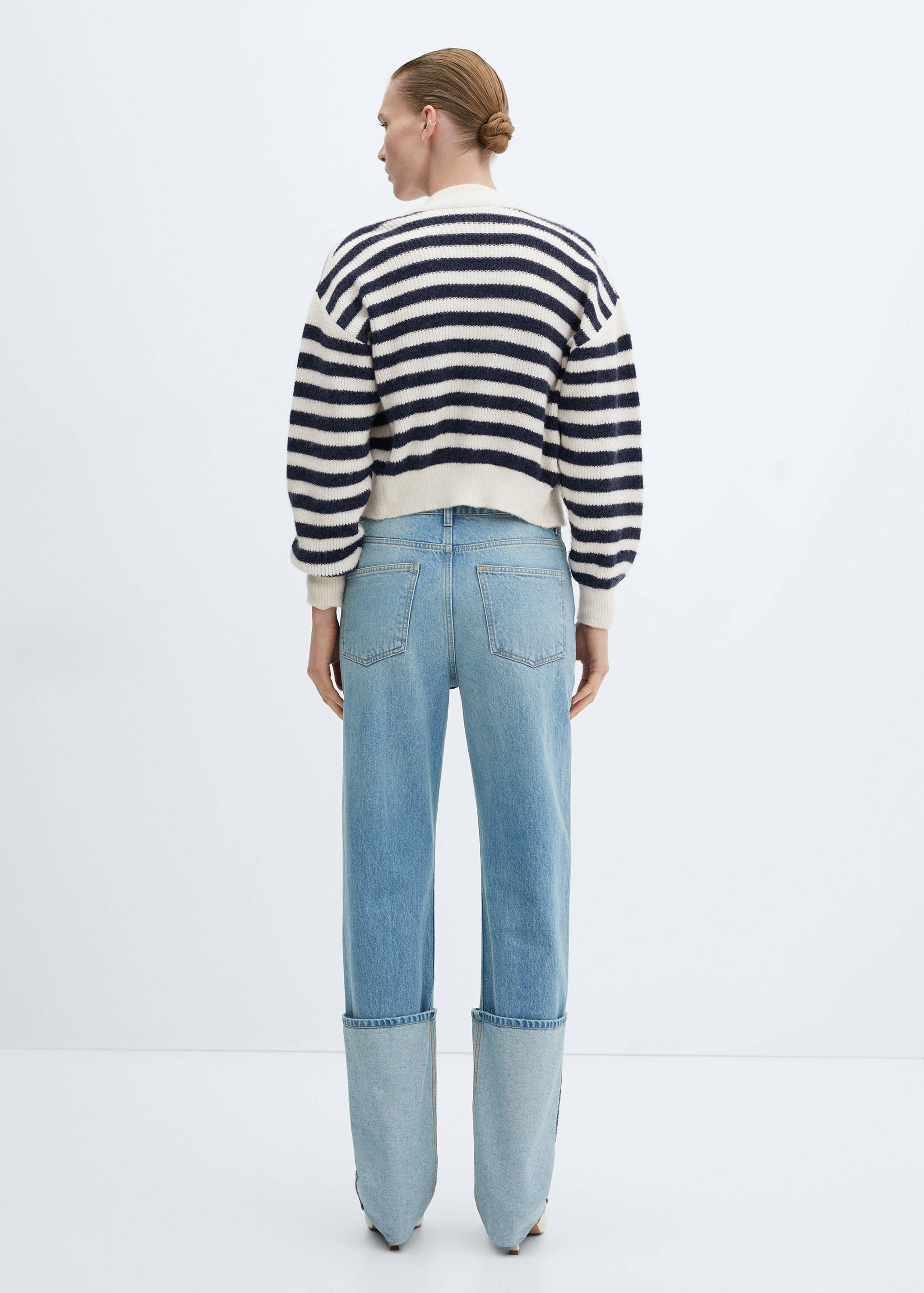 Zipped knit cardigan - Reverse of the article