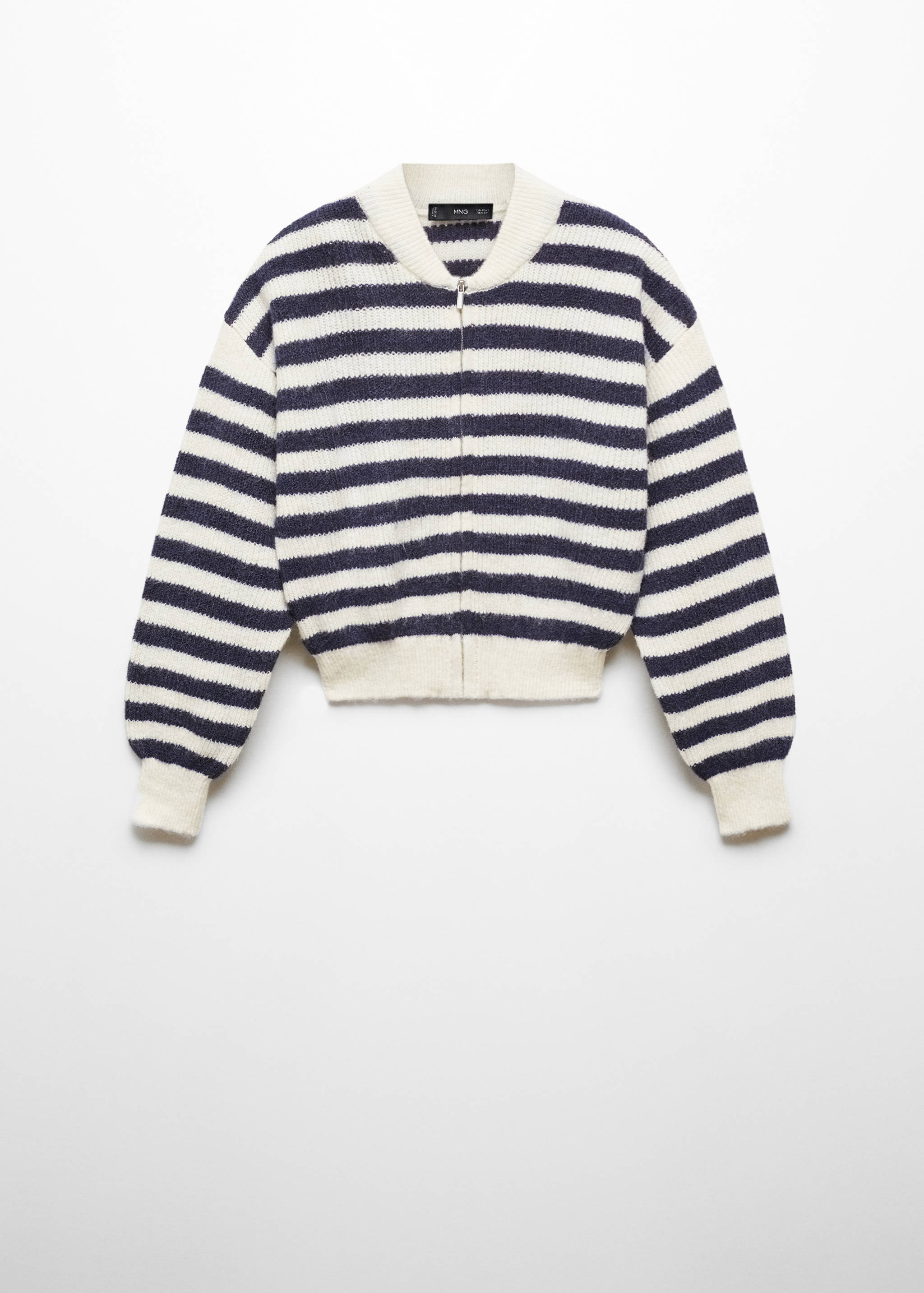 Zipped knit cardigan - Article without model