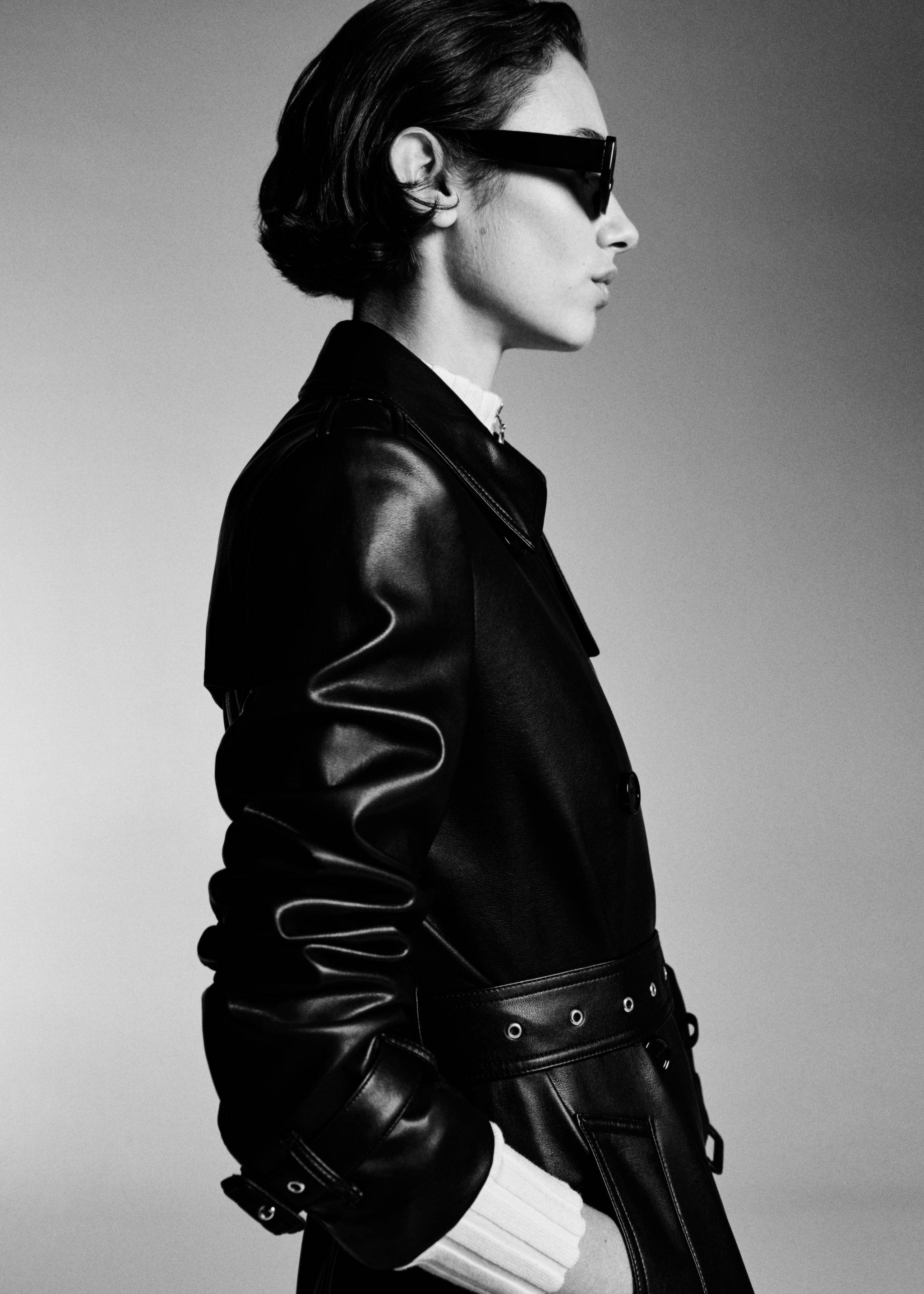 Faux-leather trench coat - Details of the article 7