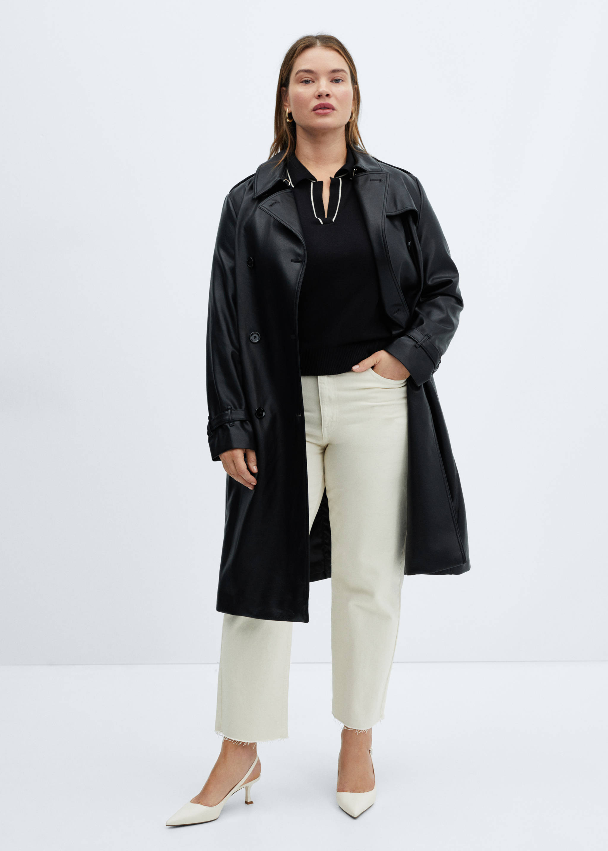 Faux-leather trench coat - Details of the article 6