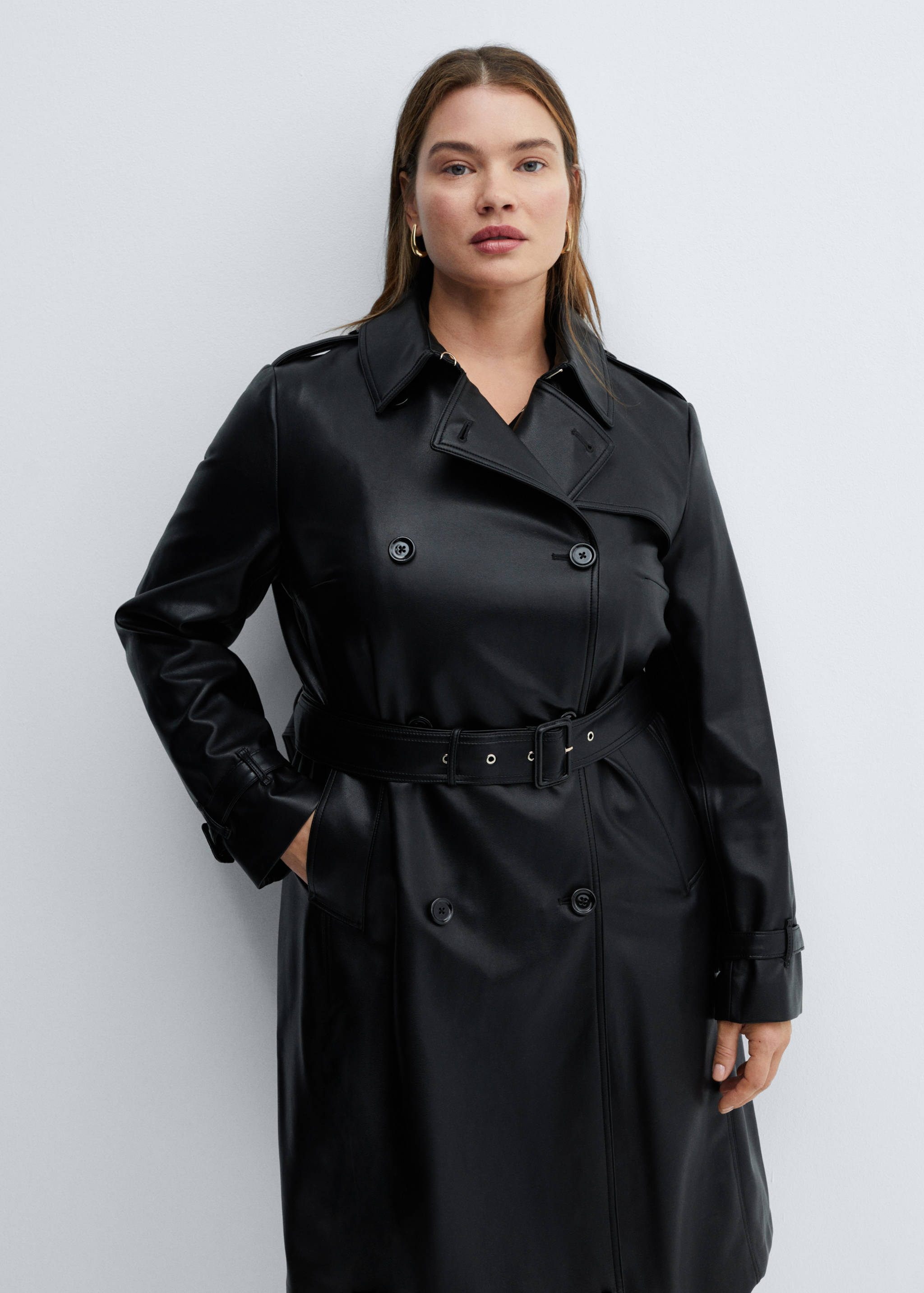 Faux-leather trench coat - Details of the article 5