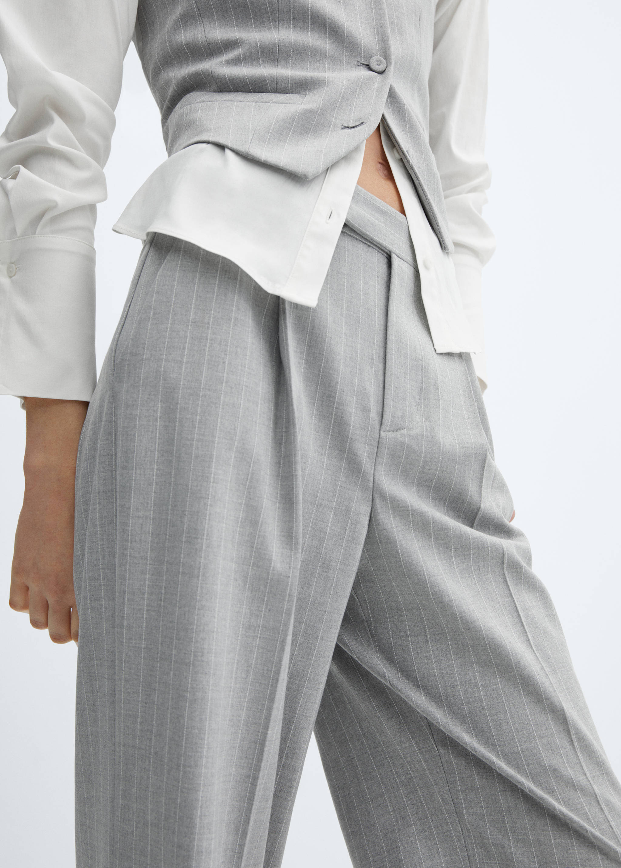 Pinstripe suit trousers - Details of the article 6