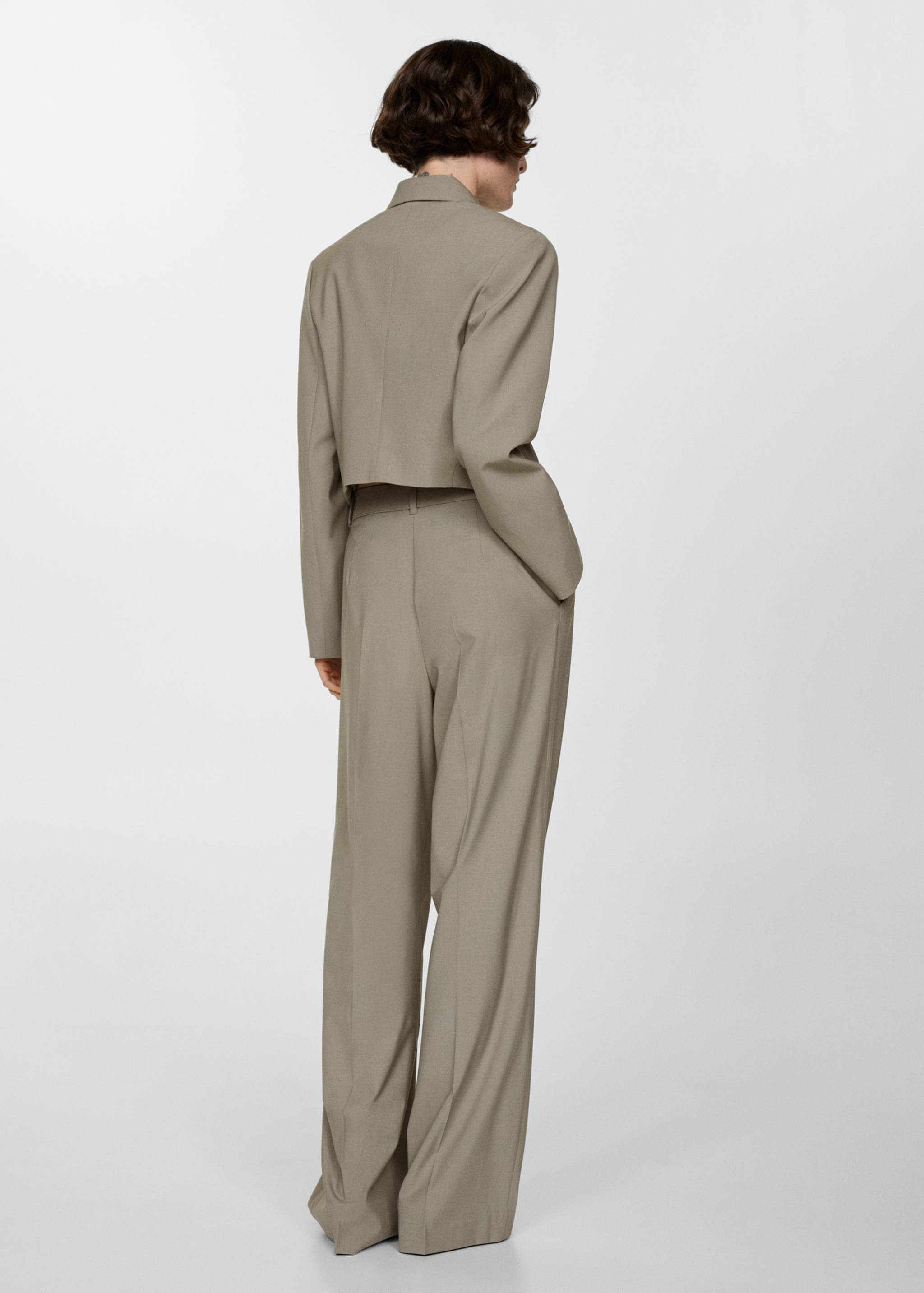Wide leg pleated trousers - Reverse of the article