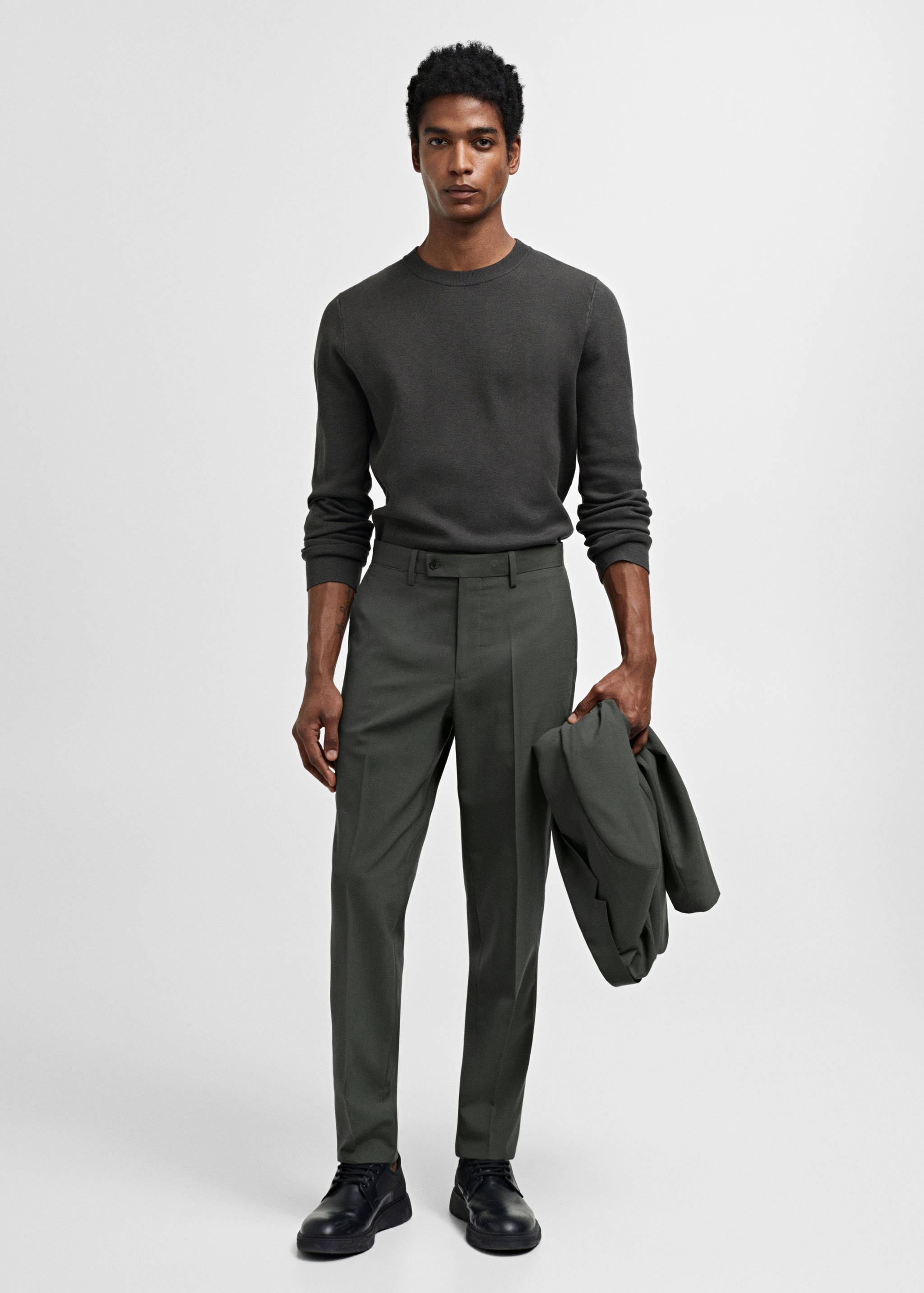 Pantalon de costume slim fit laine - Plan général