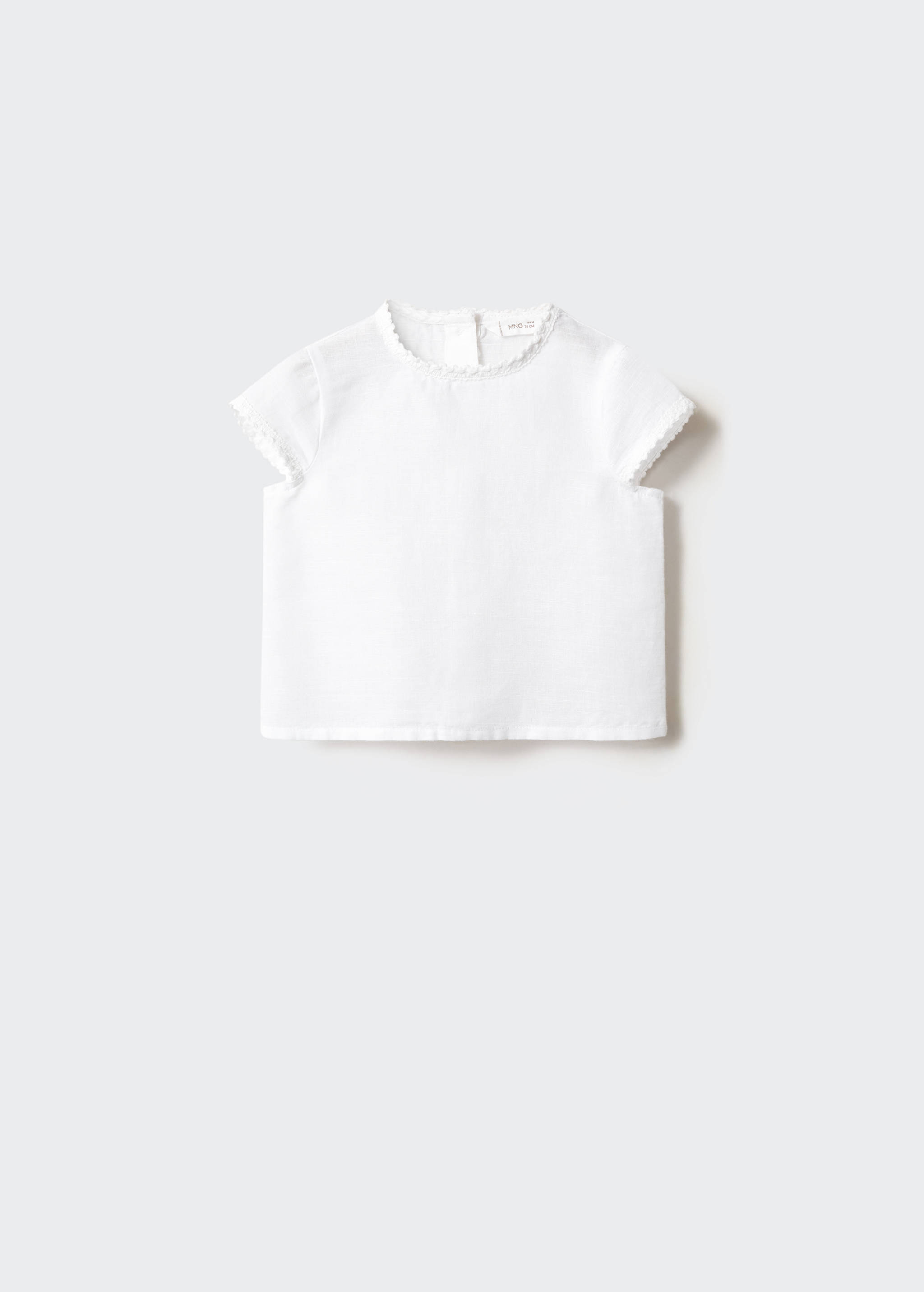 Embroidered linen-blend blouse - Article without model