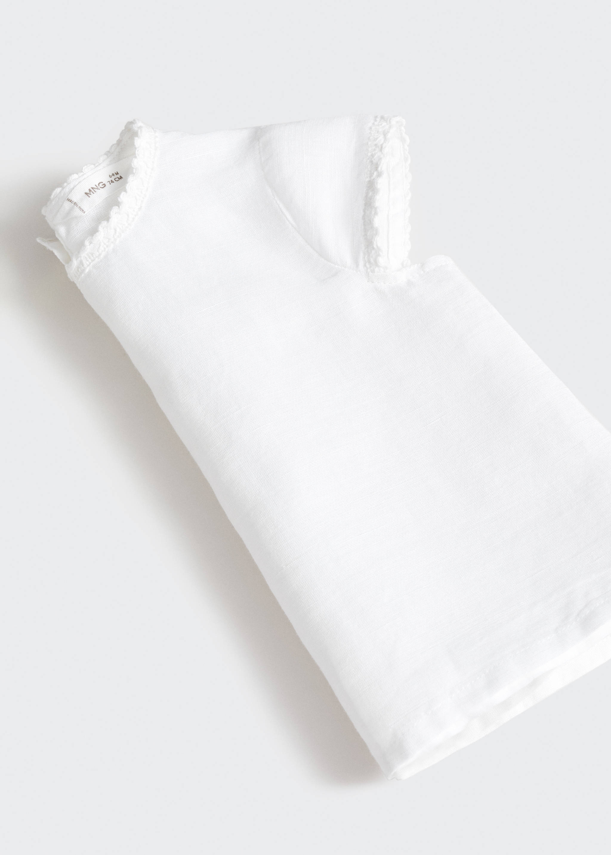 Embroidered linen-blend blouse - Details of the article 8