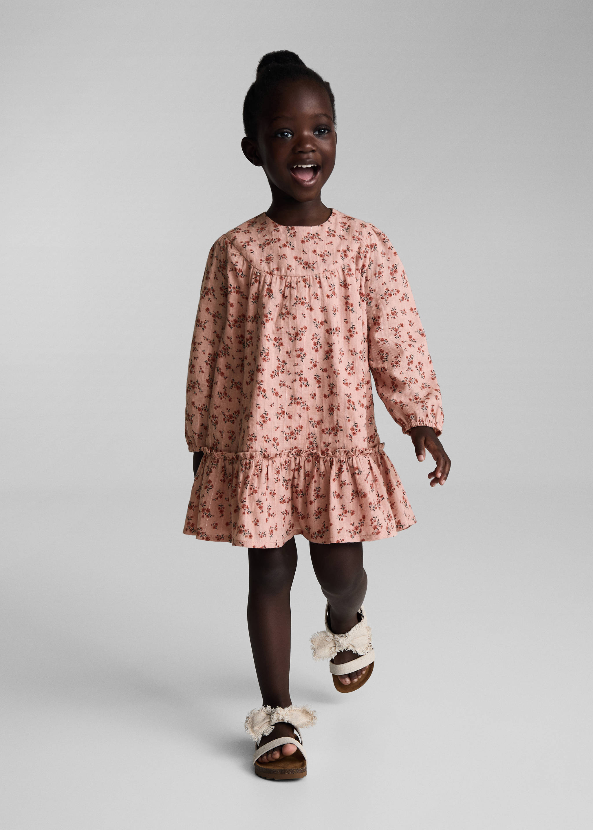 Flower print dress - General plane