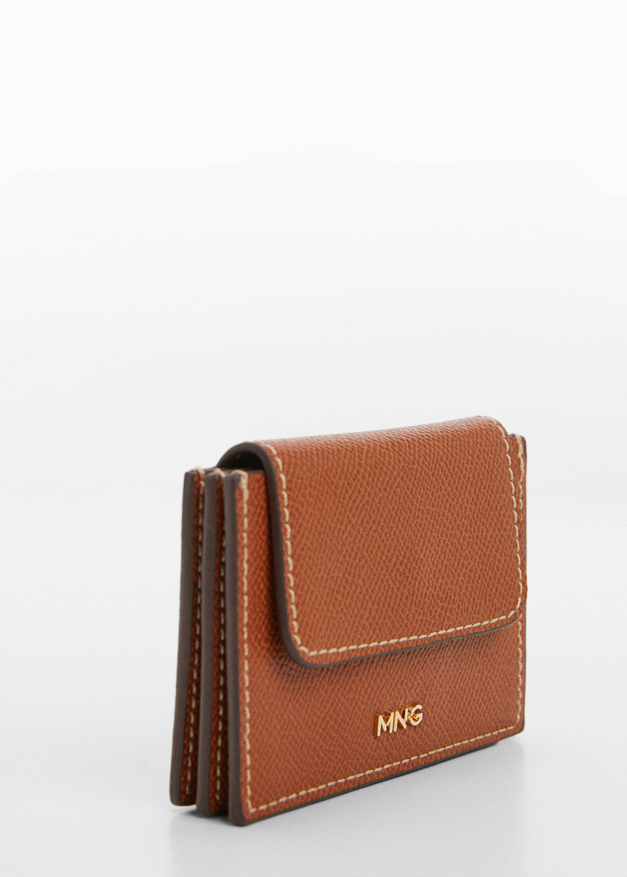 Faux-leather cardholder - Medium plane