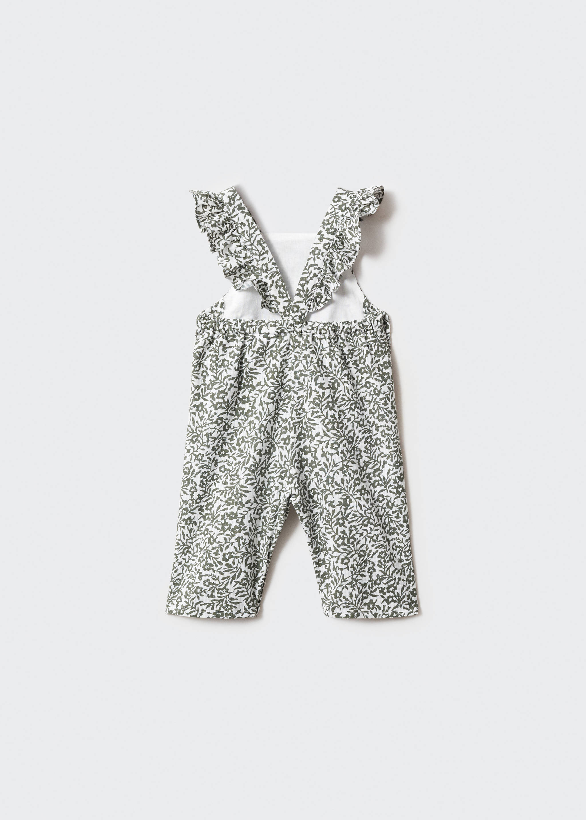 Ruffled printed dungarees - Reverse of the article
