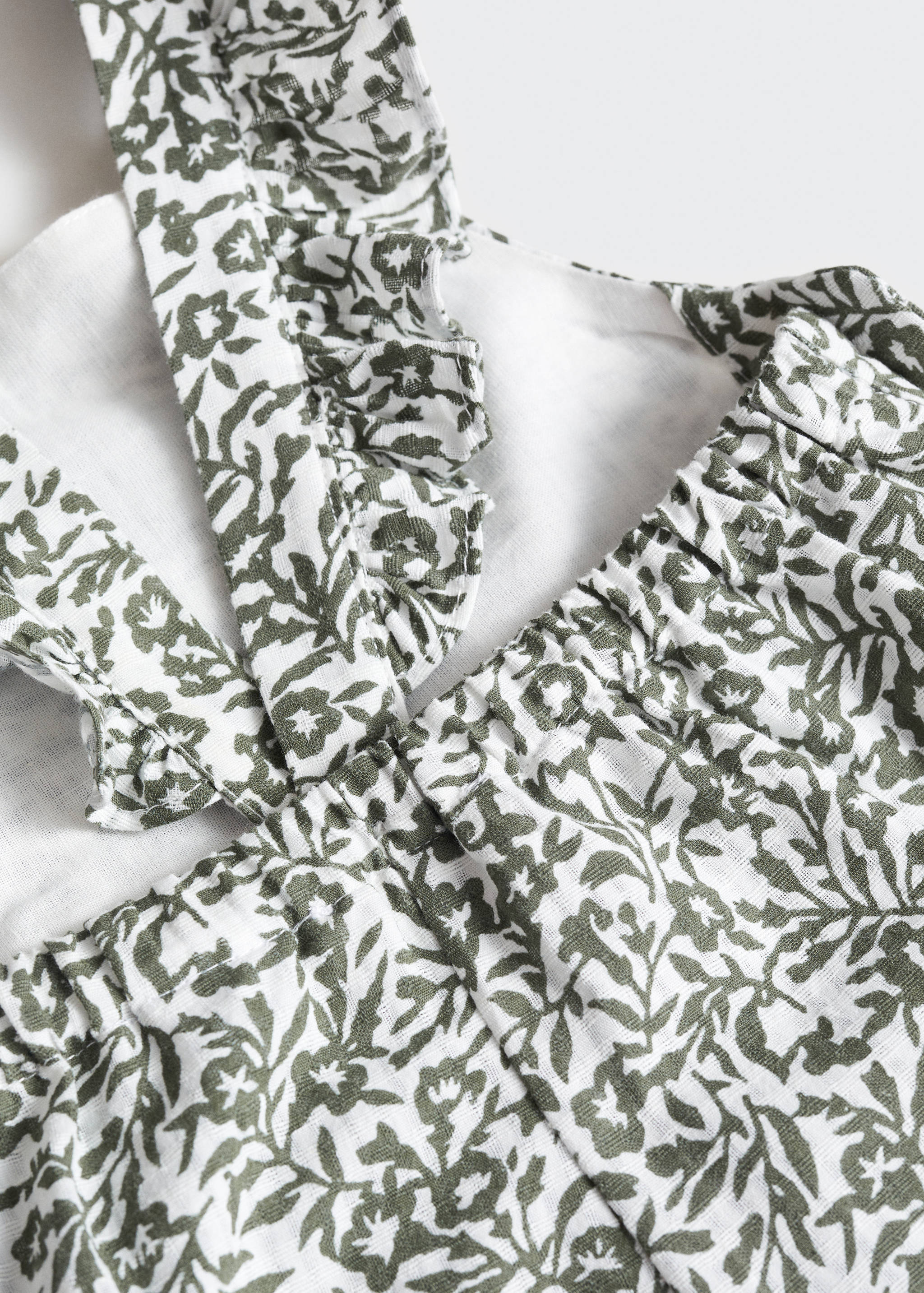Ruffled printed dungarees - Details of the article 0