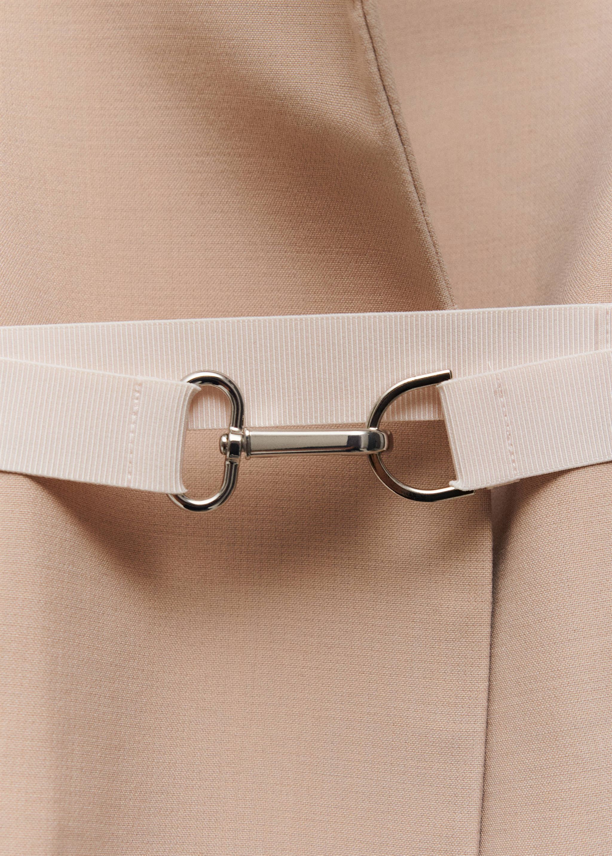 Structured double fabric coat with belt - Details of the article 8