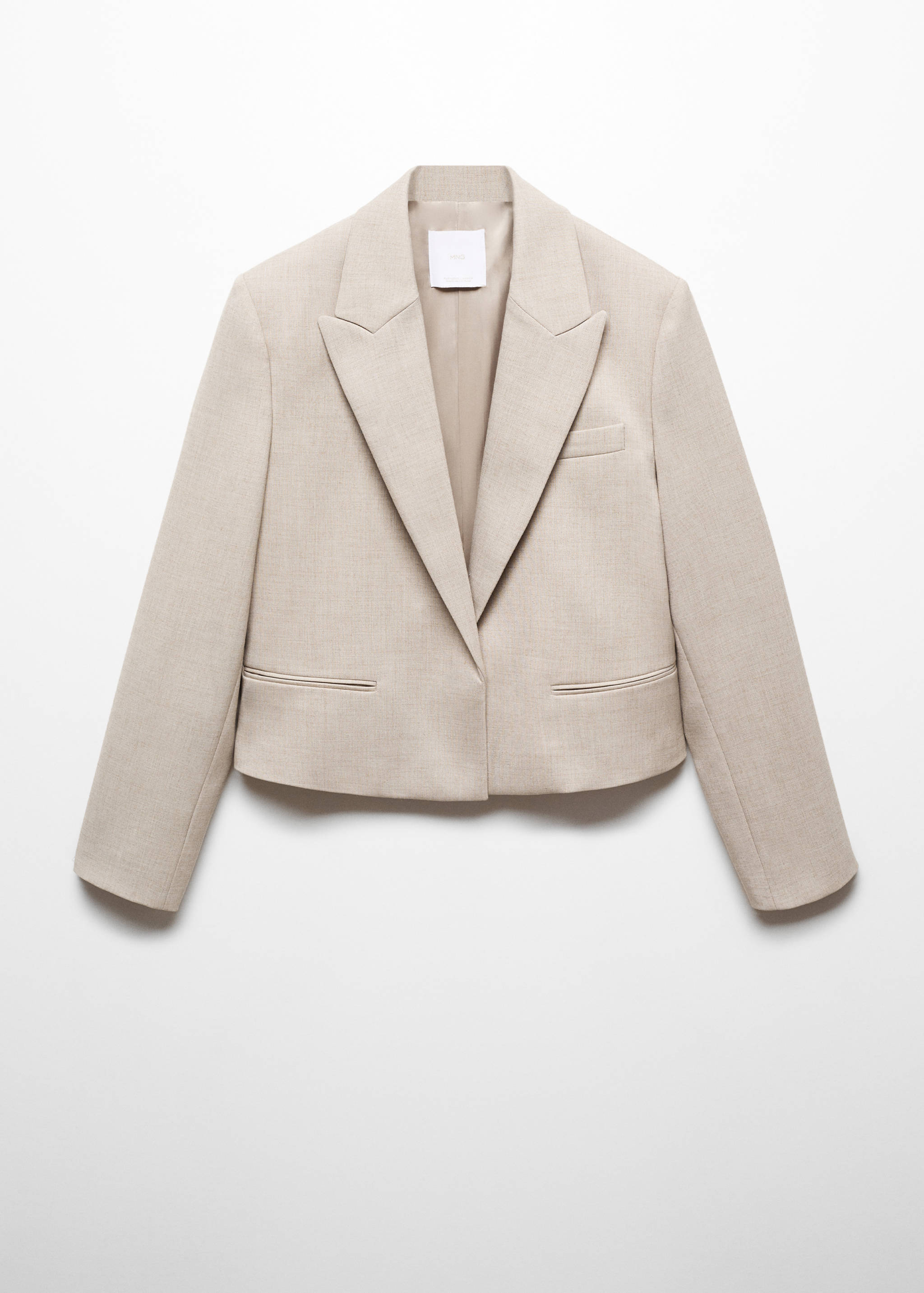 Cropped blazer with button - Article without model