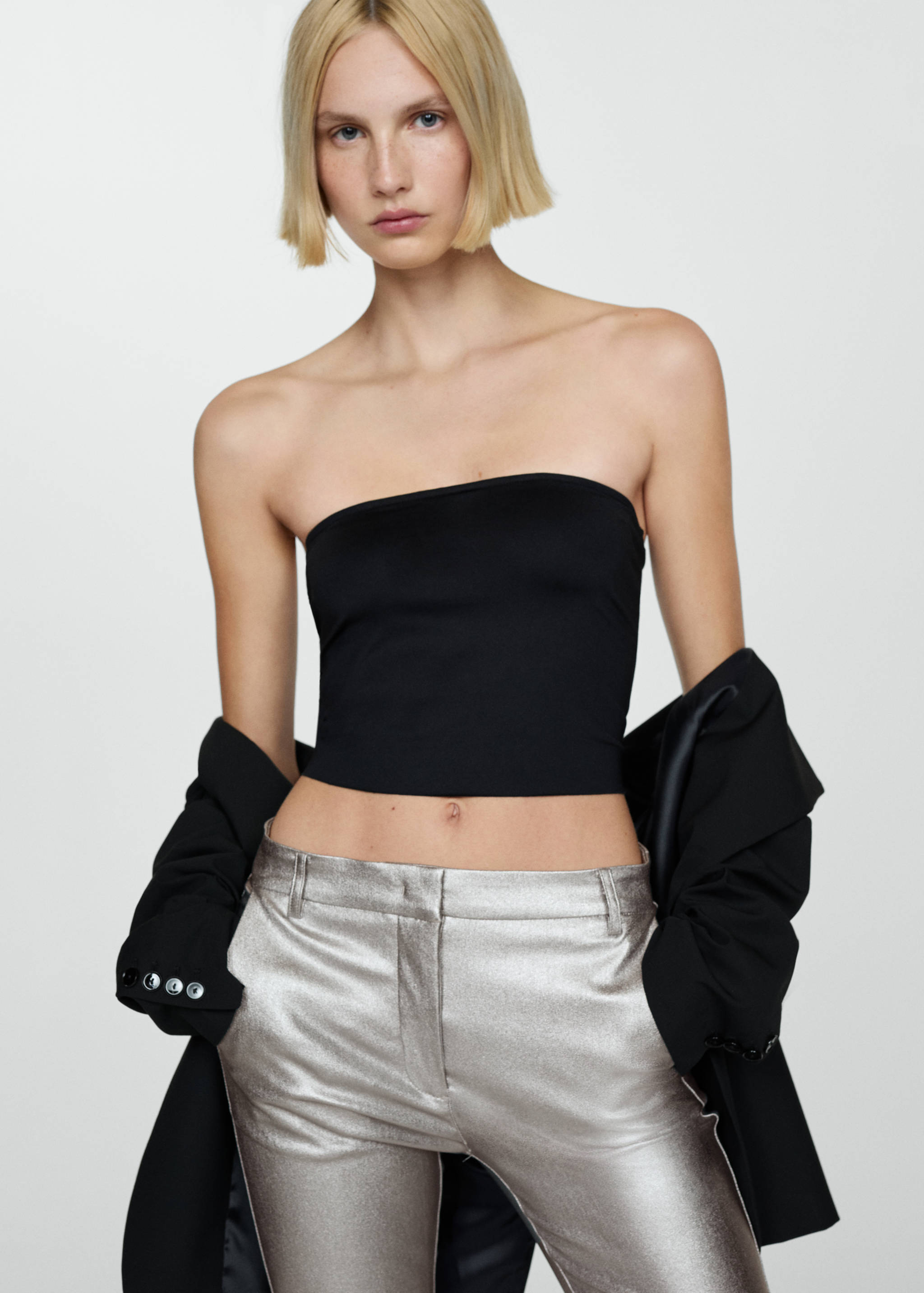 Pantalons flare metal·litzats - Detall de l'article 1