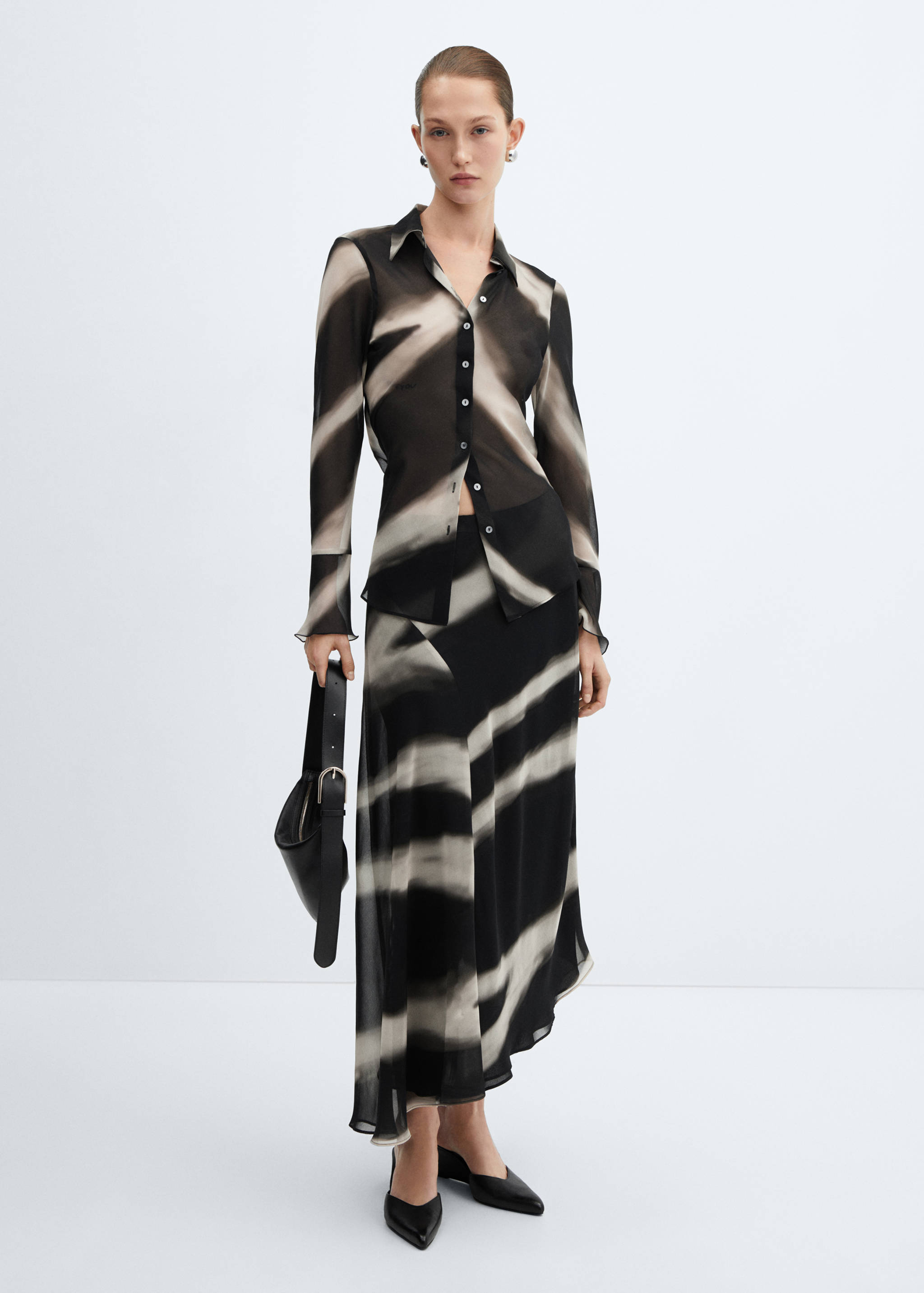 Camisa estampada semitransparente - Detalle del artículo 7