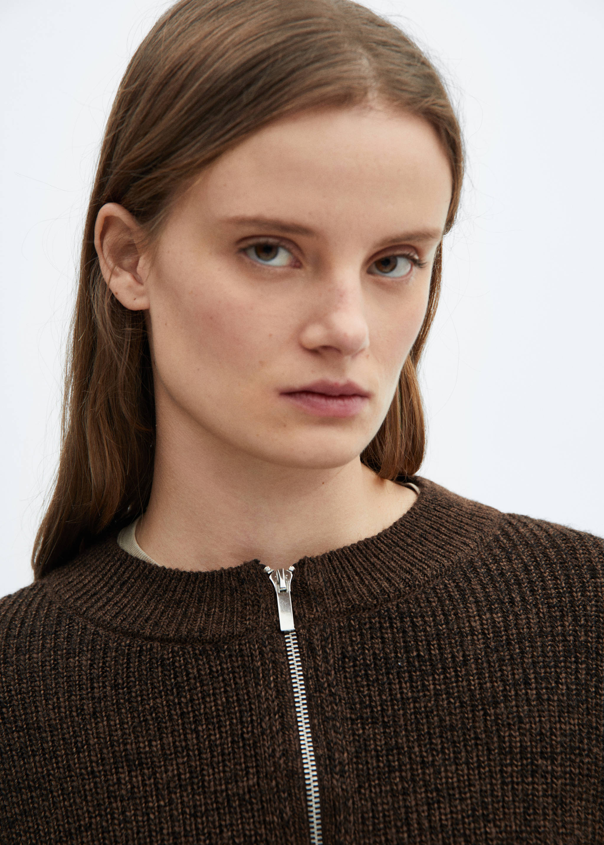 Zipped knit cardigan - Details of the article 1