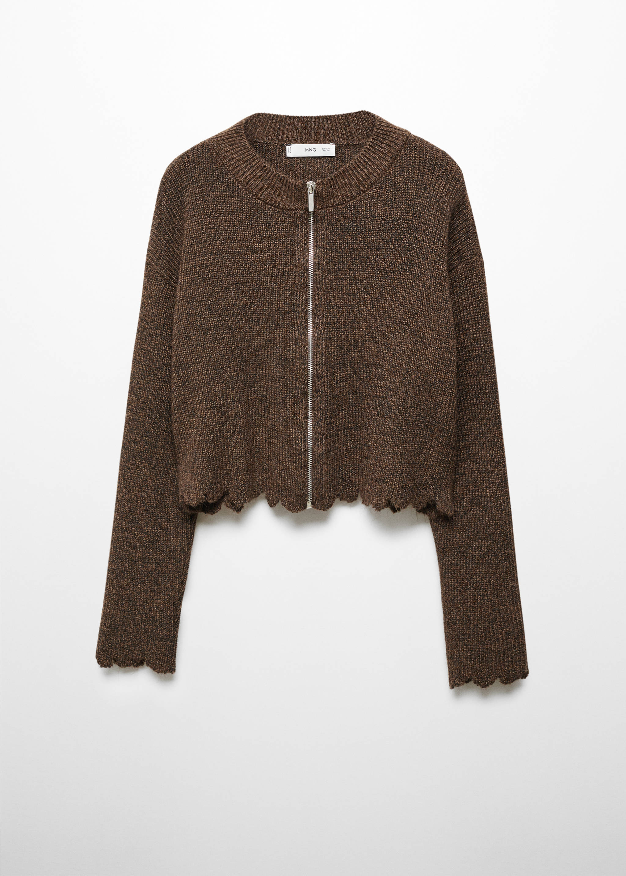 Zipped knit cardigan - Article without model