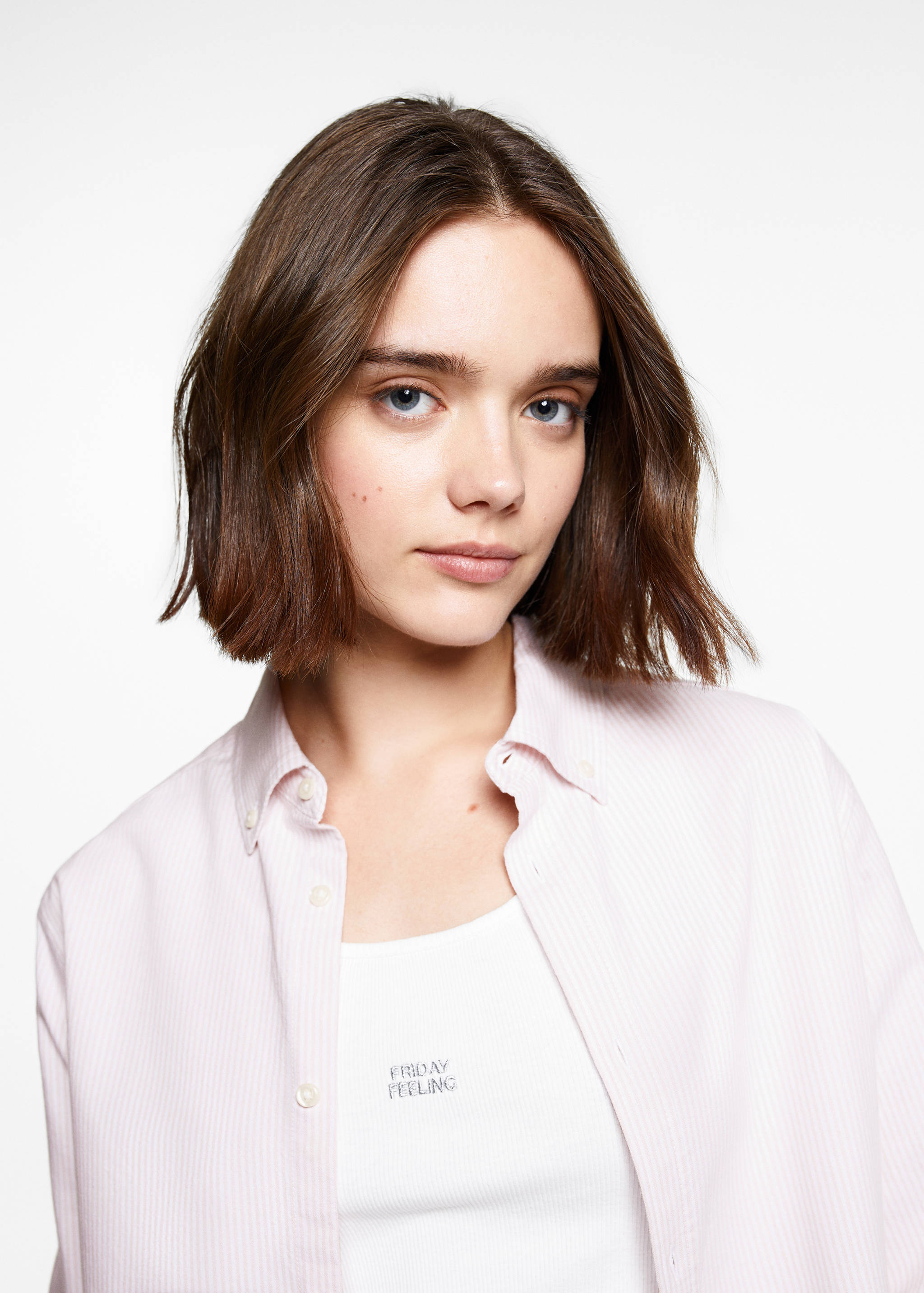 Unisex striped Oxford shirt - Details of the article 3