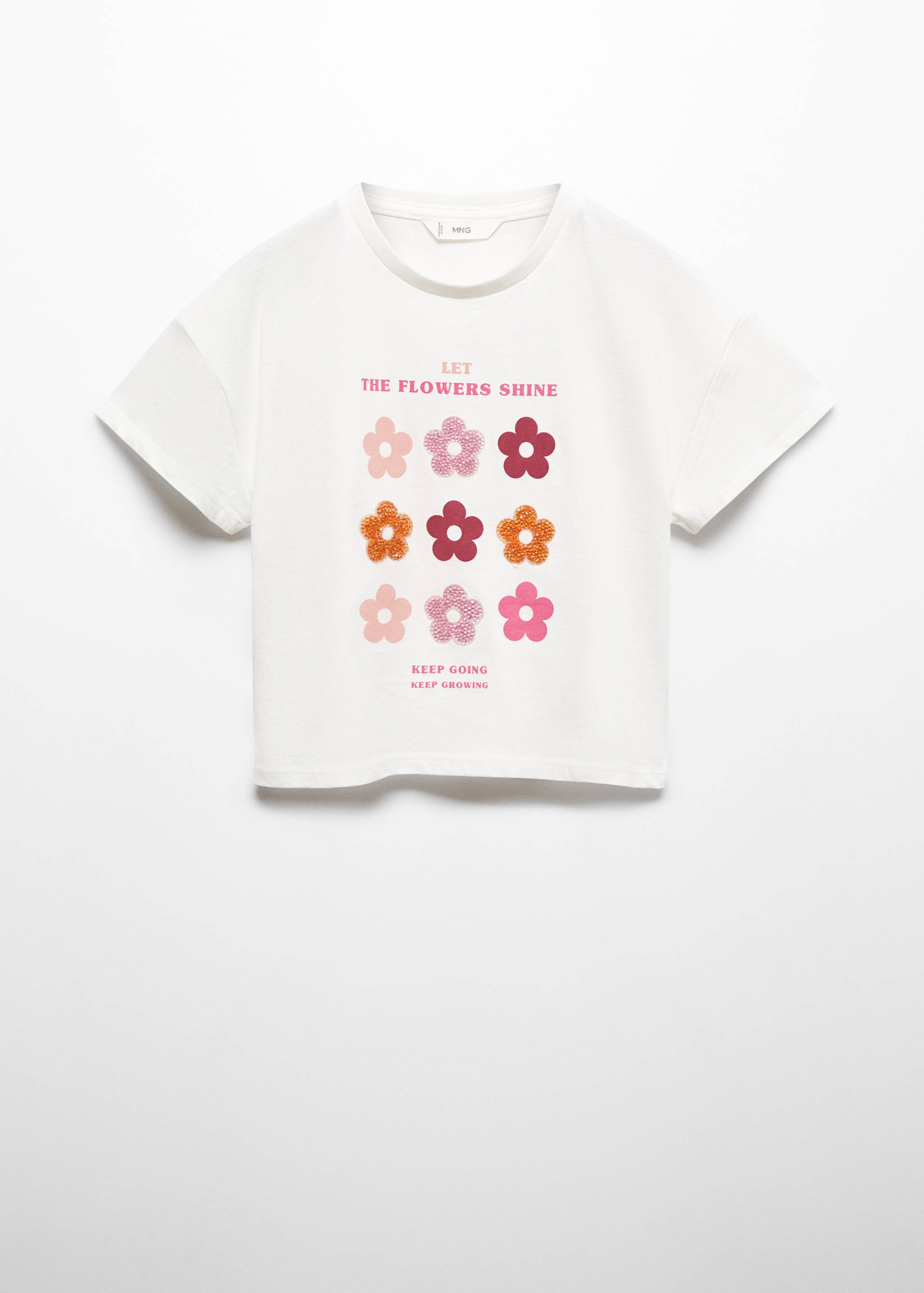Embossed flowers t-shirt - Article without model