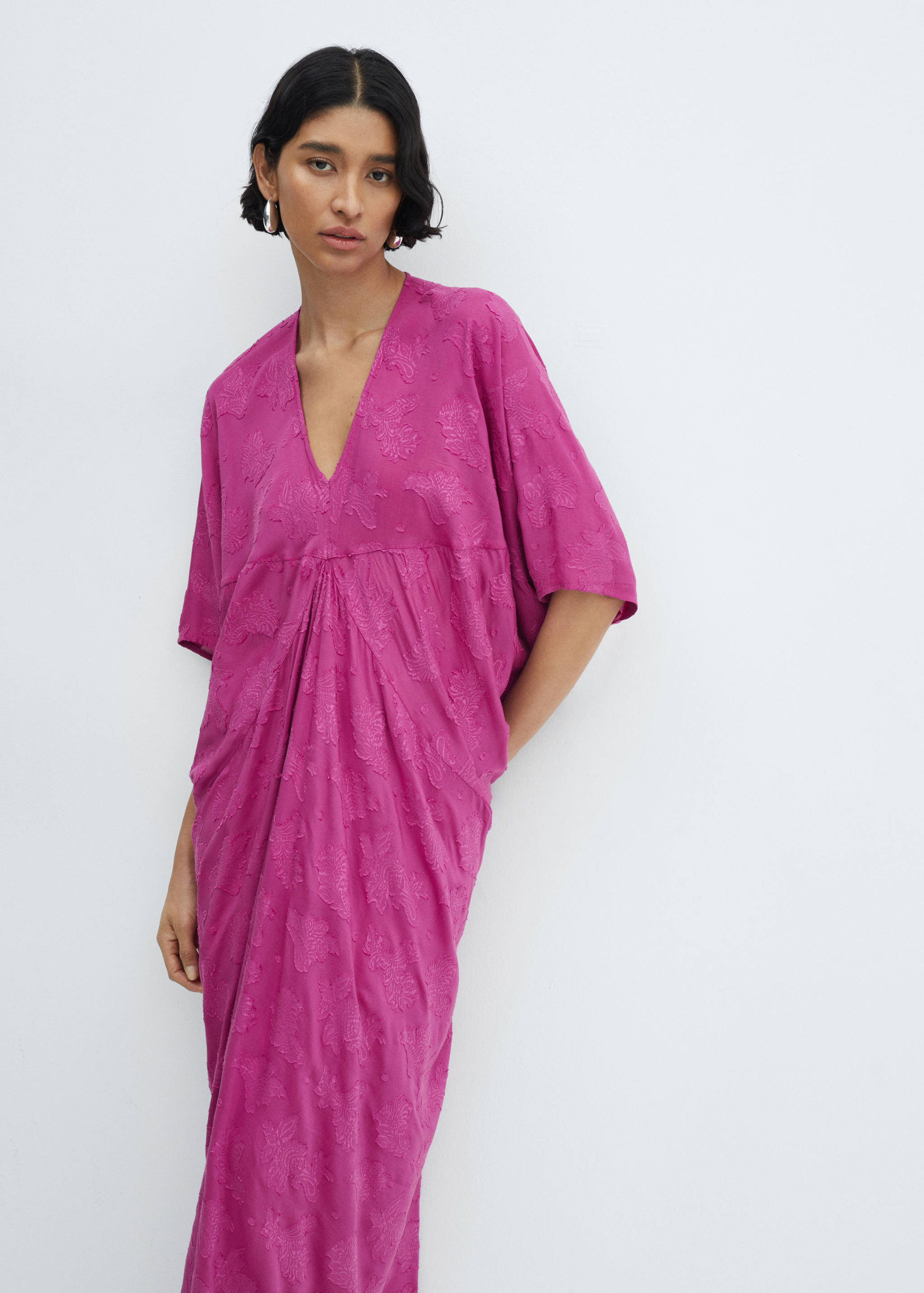 Floral embroidered kaftan - Medium plane