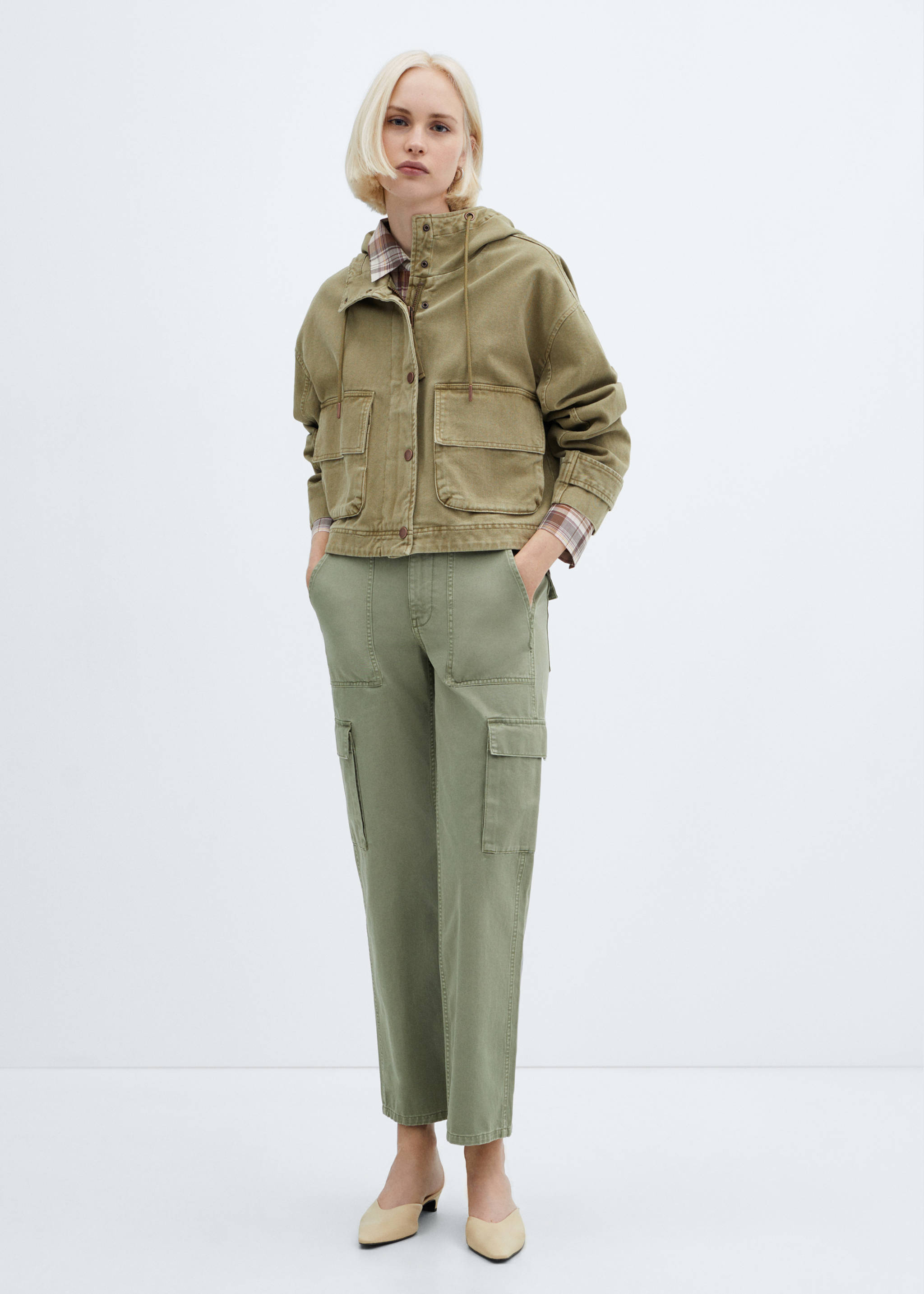 Хлопковая парка с карманами - Общий план