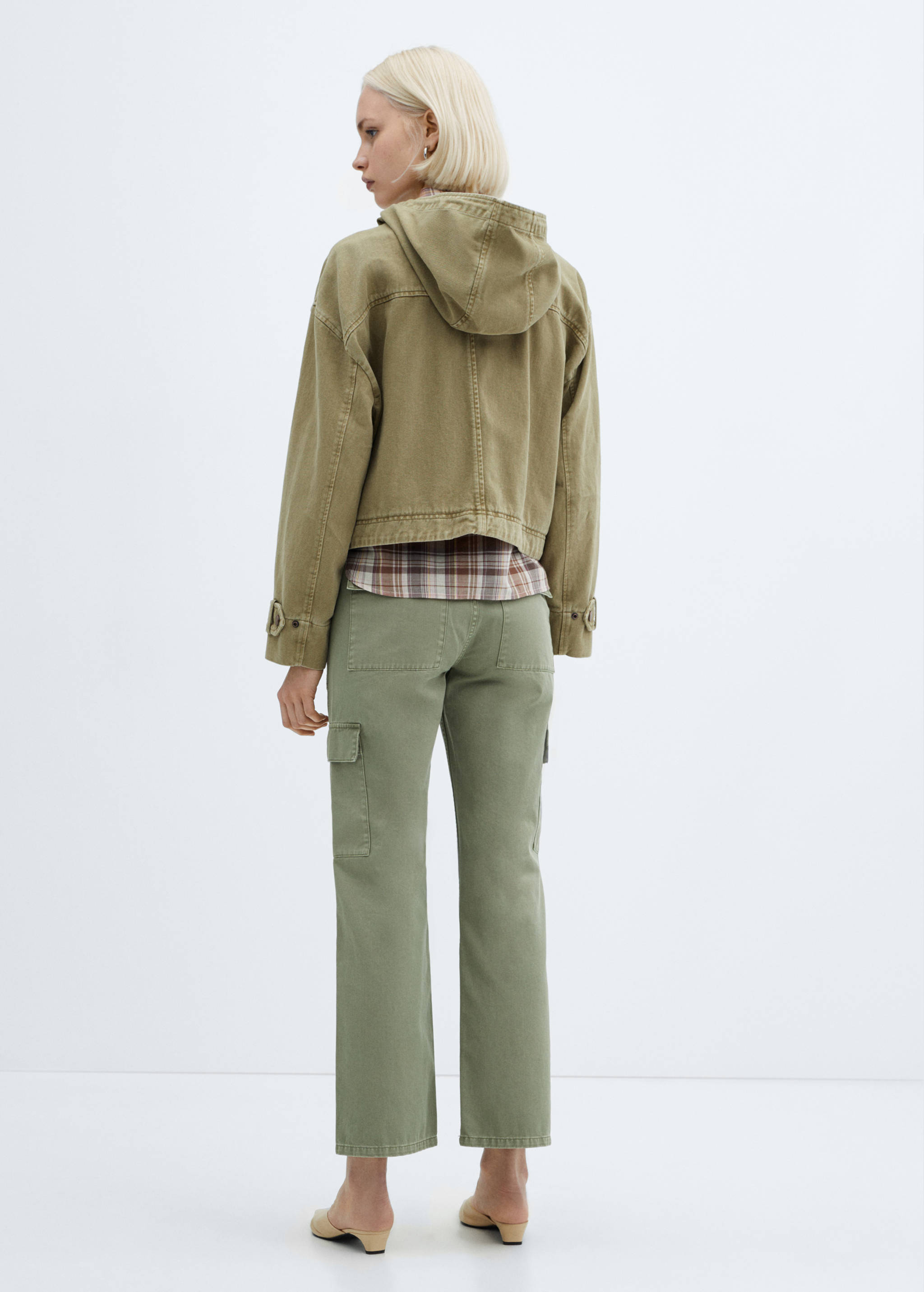 Хлопковая парка с карманами - Обратная сторона изделия