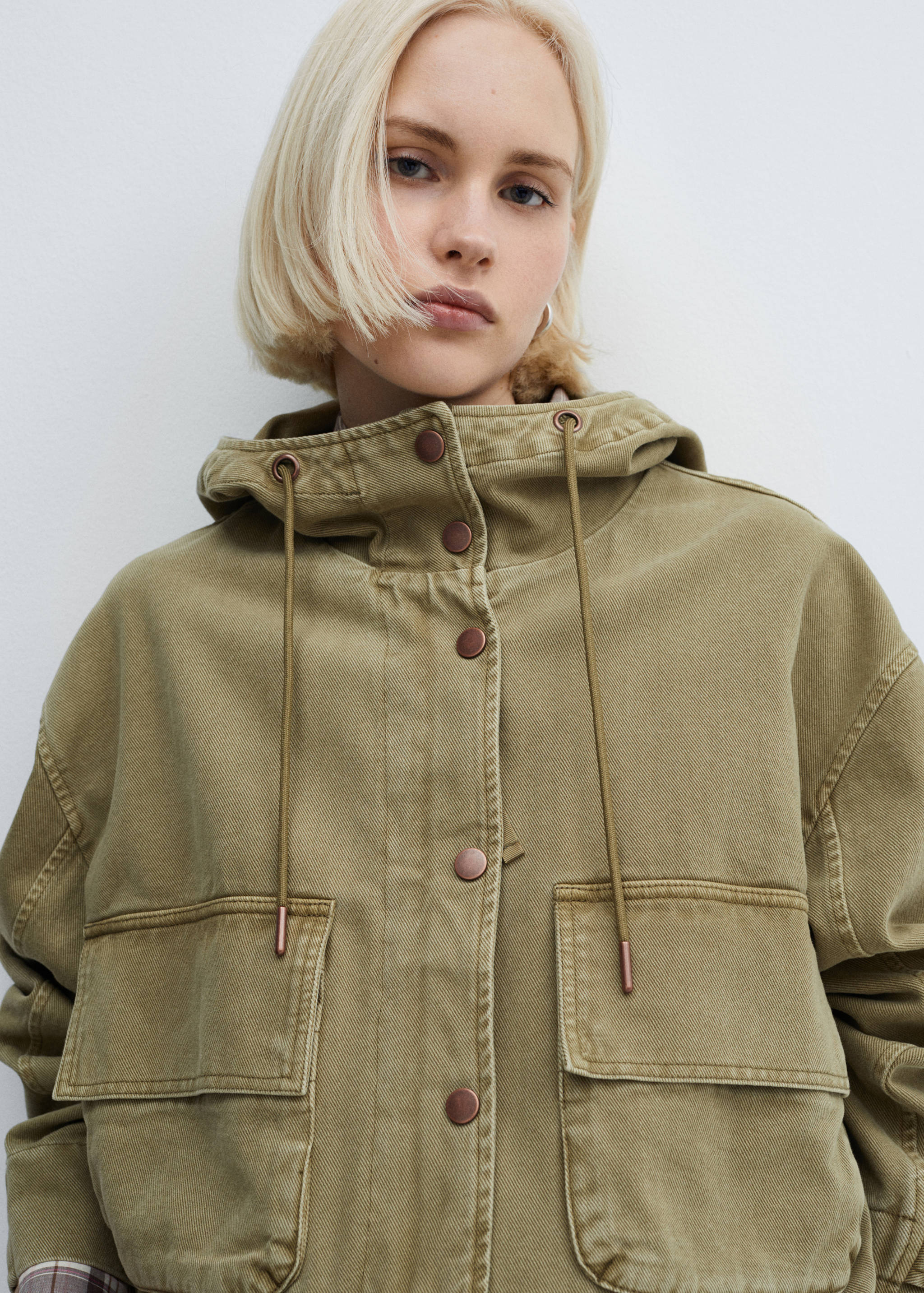 Хлопковая парка с карманами - Деталь изделия 1