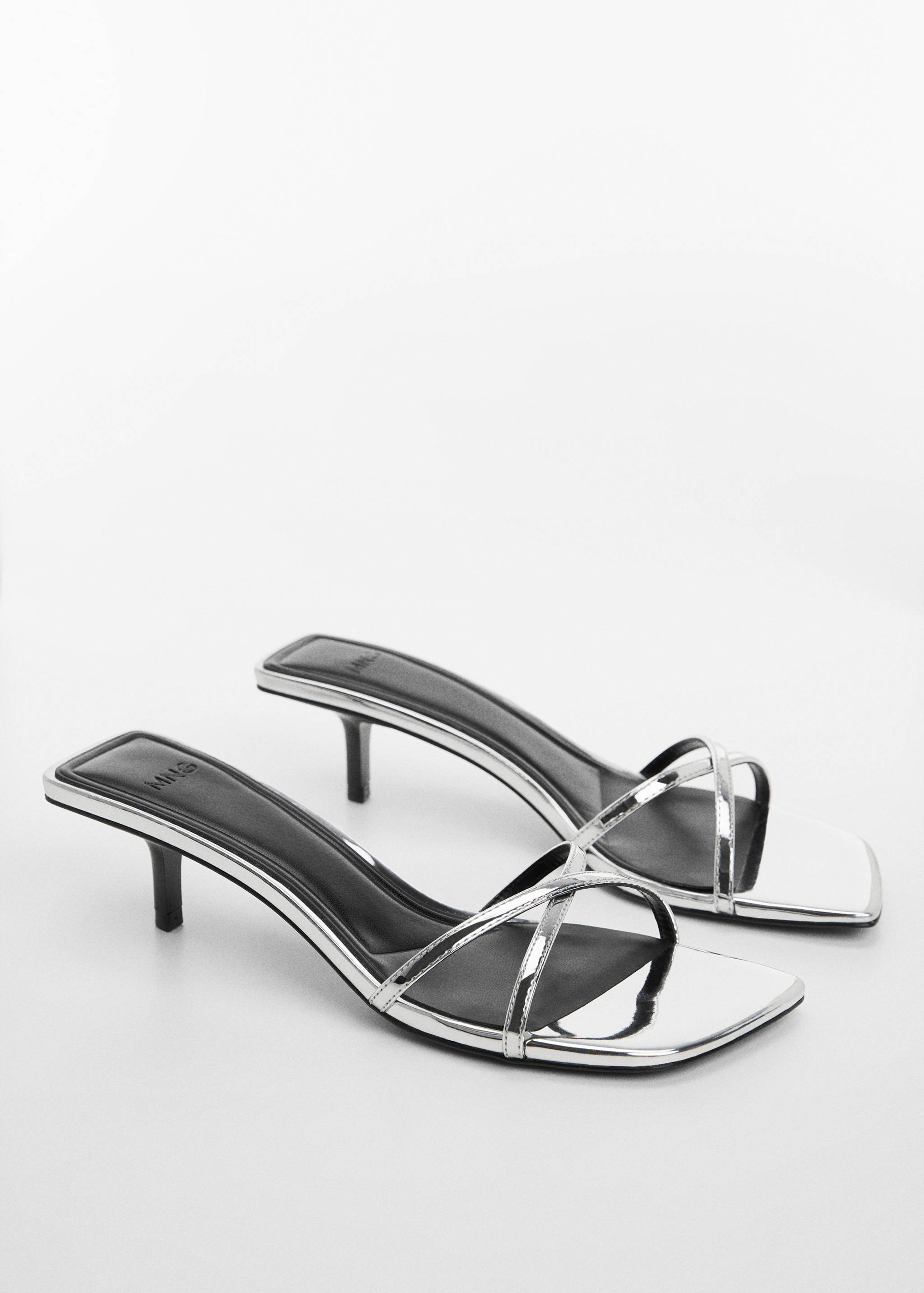 Metallic straps sandals - Medium plane