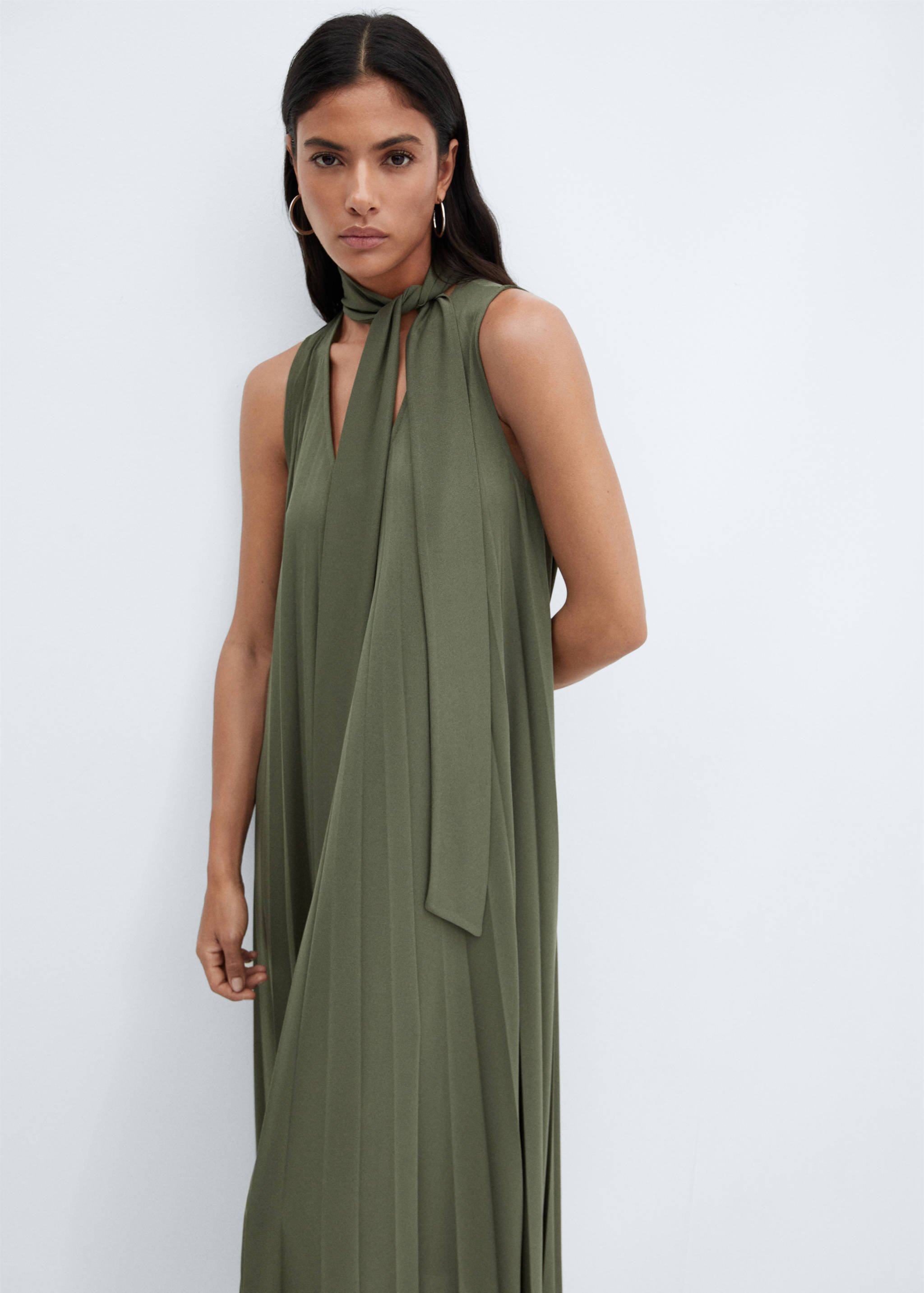 Pleated midi dress - Medium plane