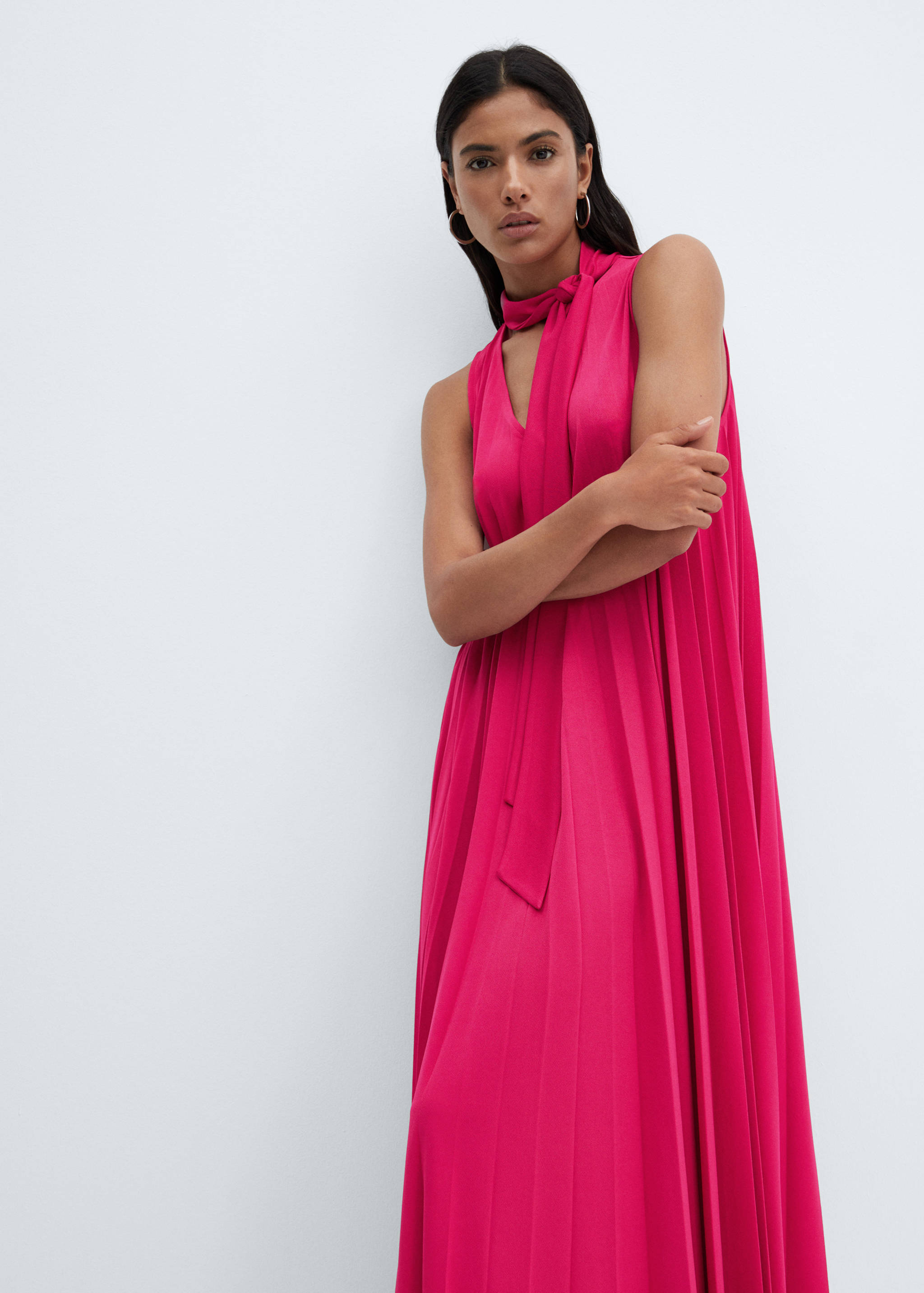 Pleated midi dress - Medium plane