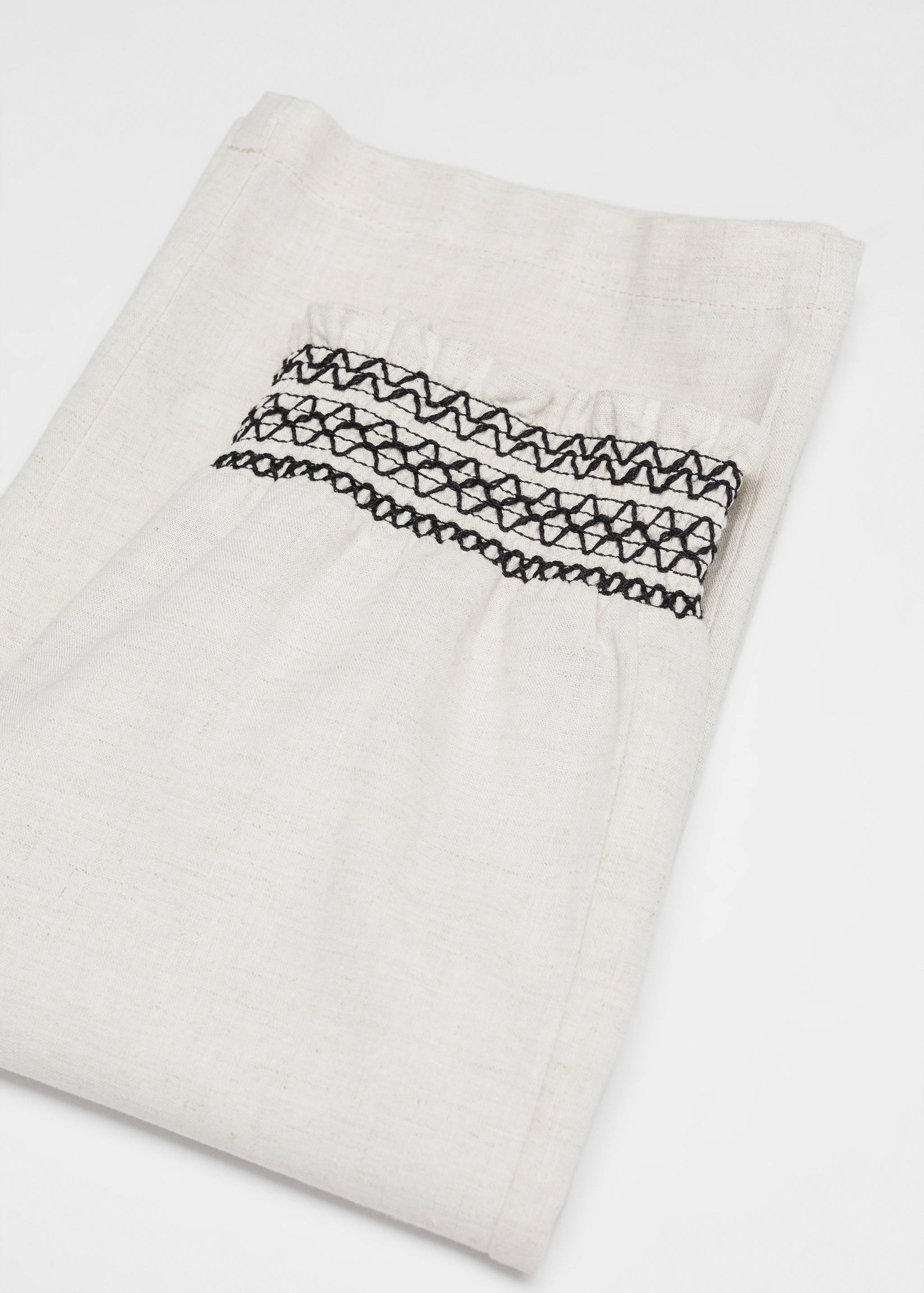Pantalón lino cintura elástica - Detalle del artículo 0