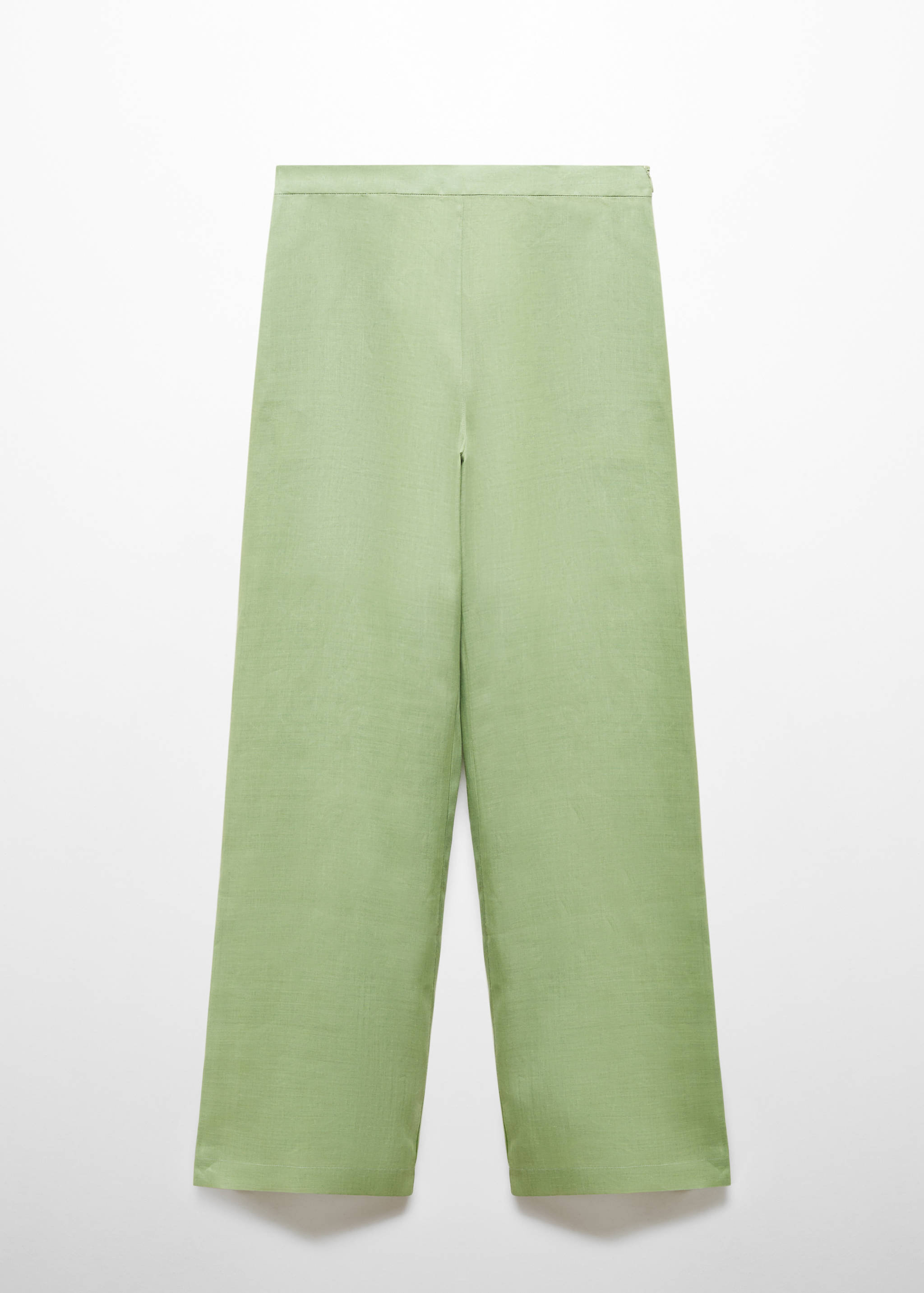 بنطلون بخصر عالي وأرجل واسعة - منتج دون نموذج