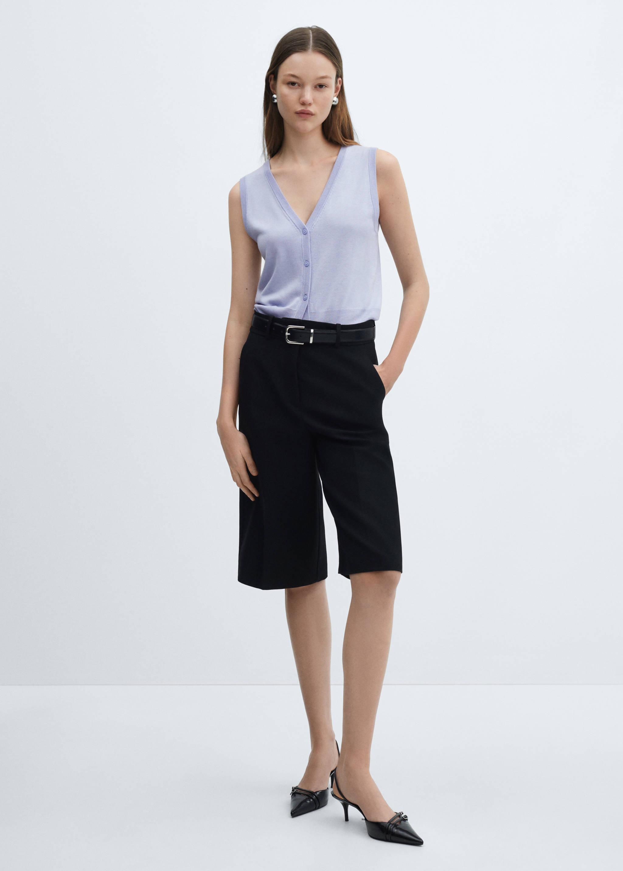 Gilet maille boutons - Plan général