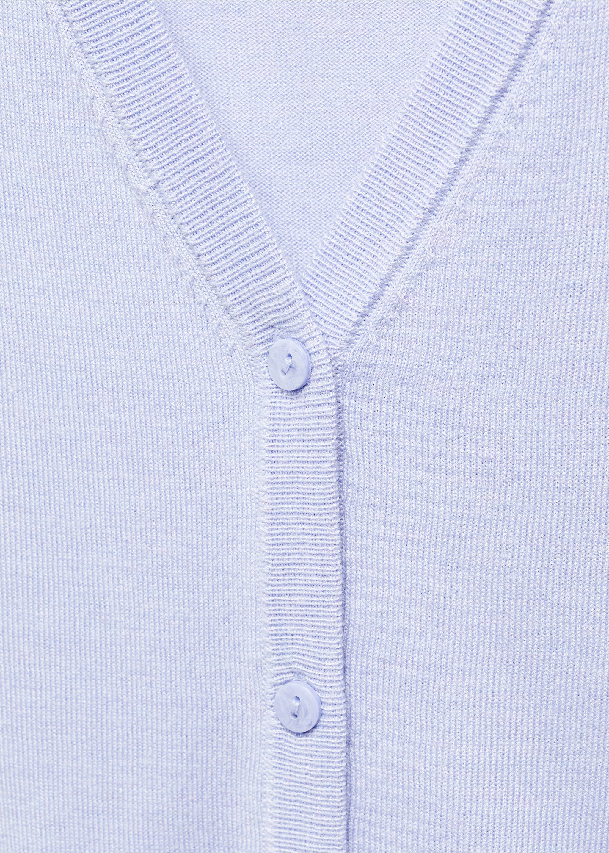 Knitted gilet with buttons - Details of the article 8, Sky Blue. Ref: 67065739-00.