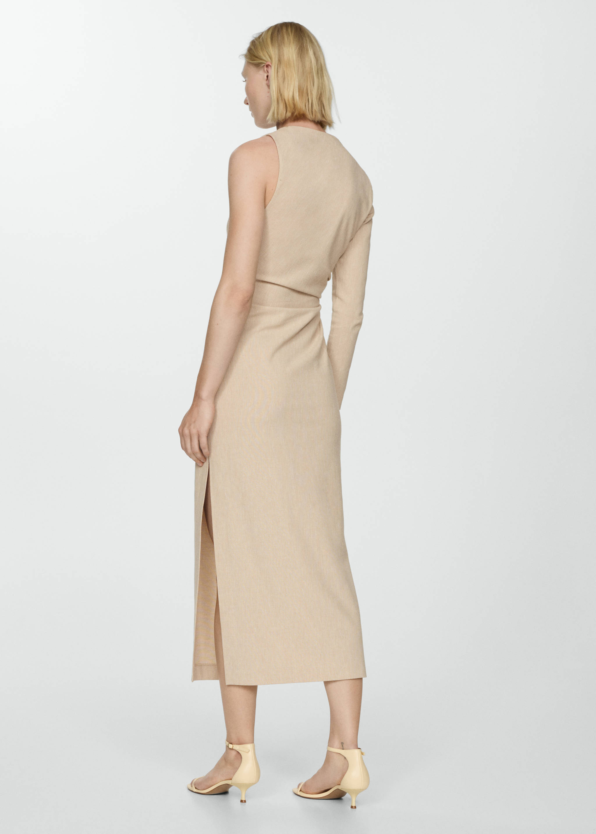 Robe asymétrique drapée - Verso de l’article