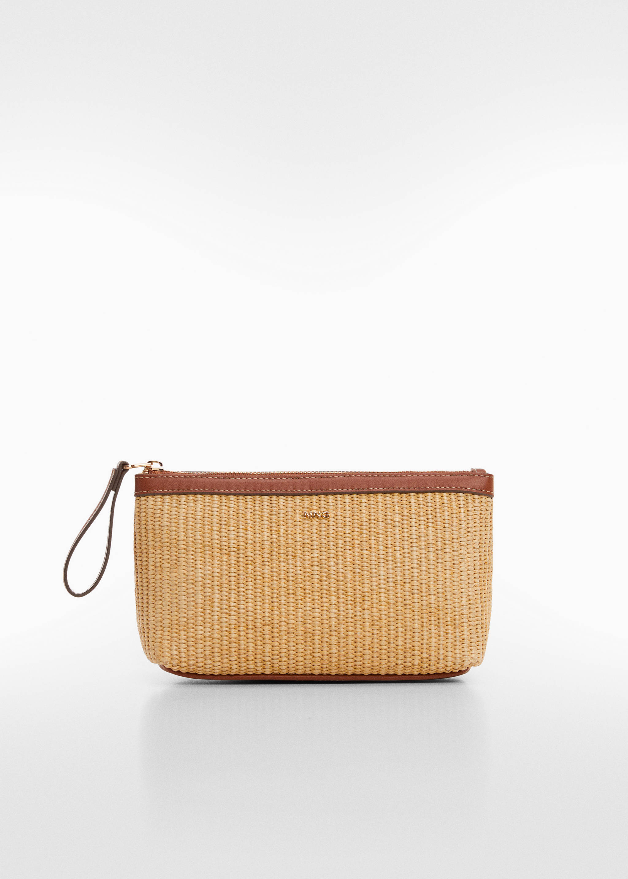 Kosmetiktasche mit Raffiabast-Effekt - Artikel ohne Model