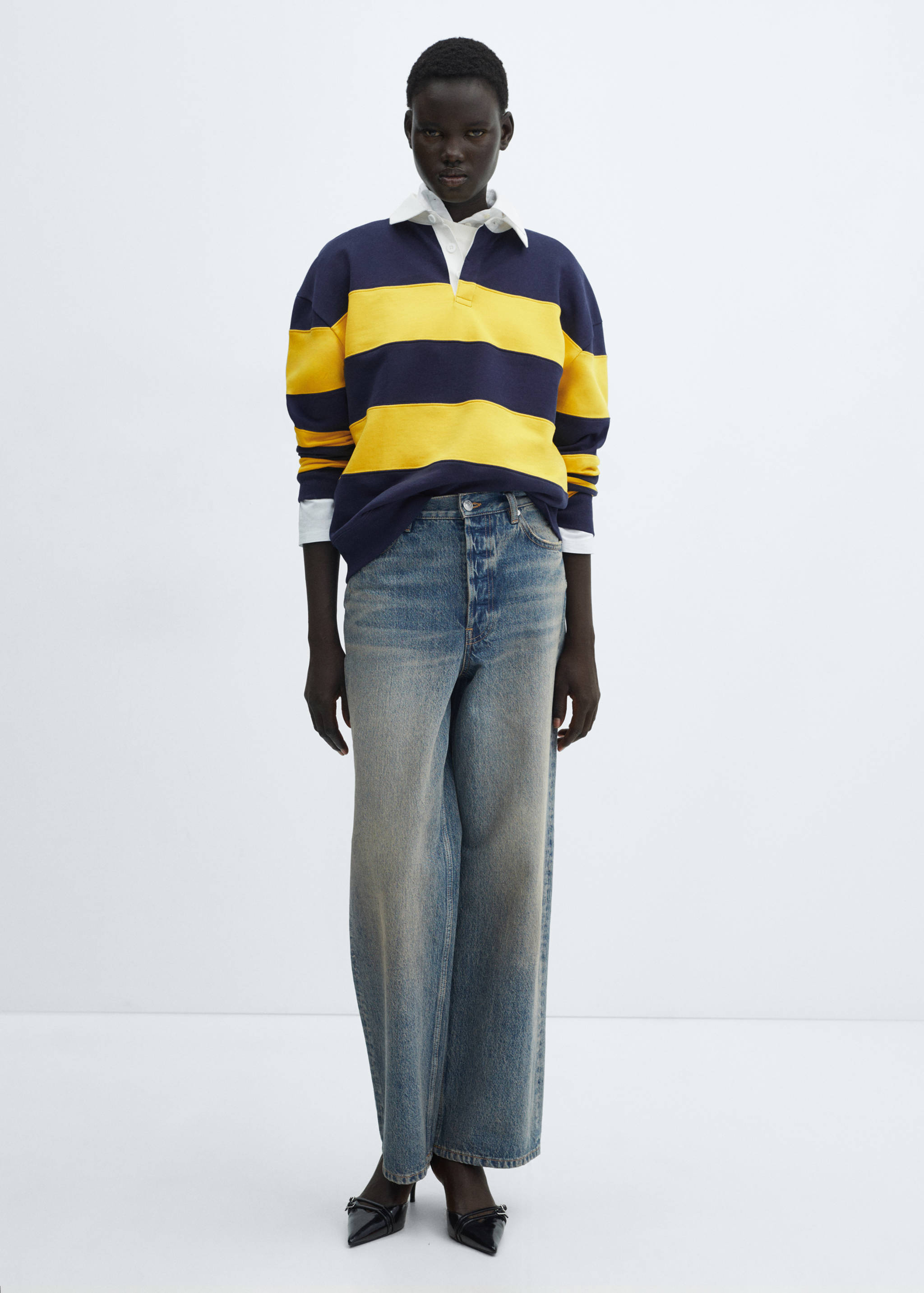 Striped cotton polo shirt - General plane