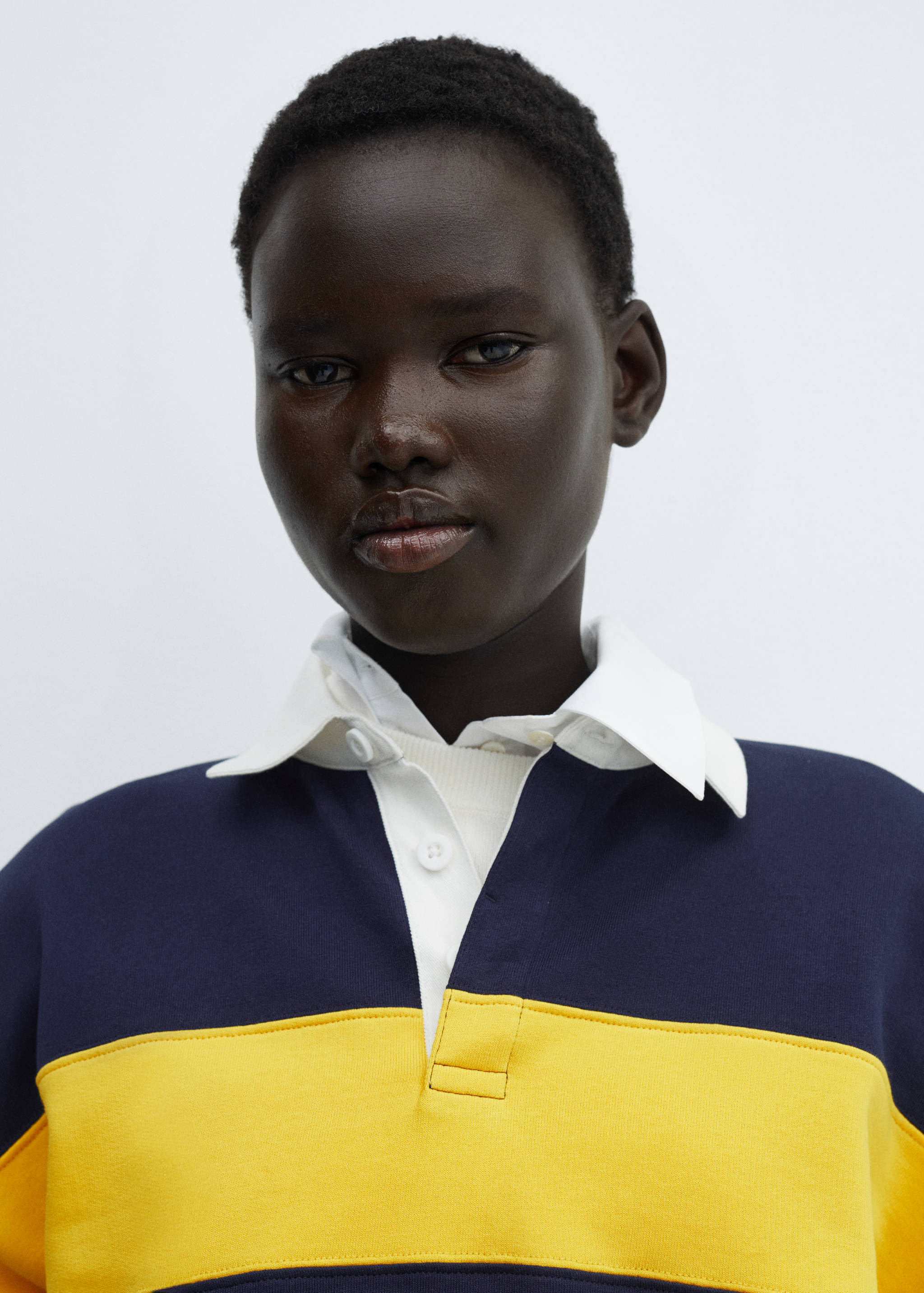 Striped cotton polo shirt - Details of the article 1