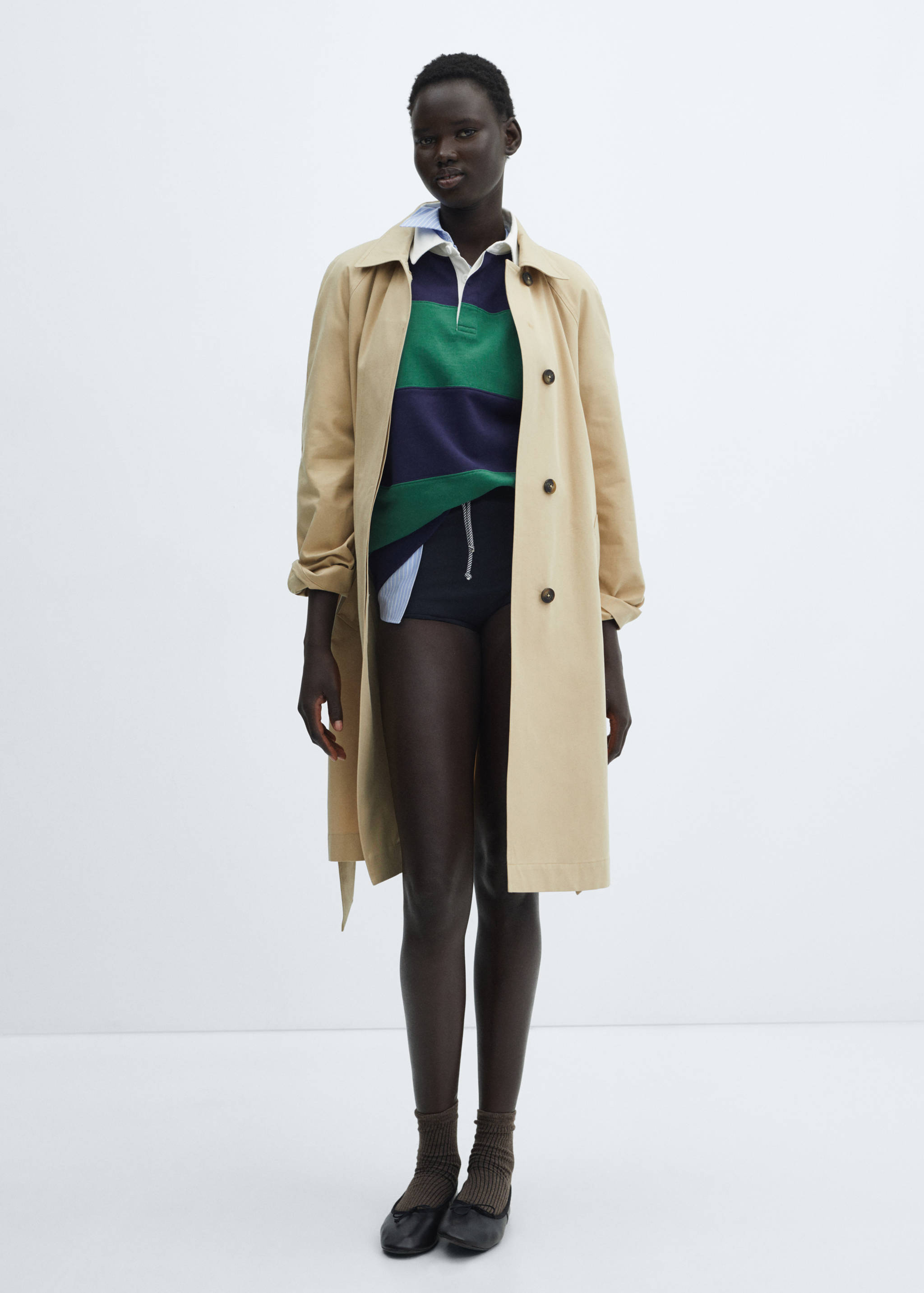 Striped cotton polo shirt - General plane